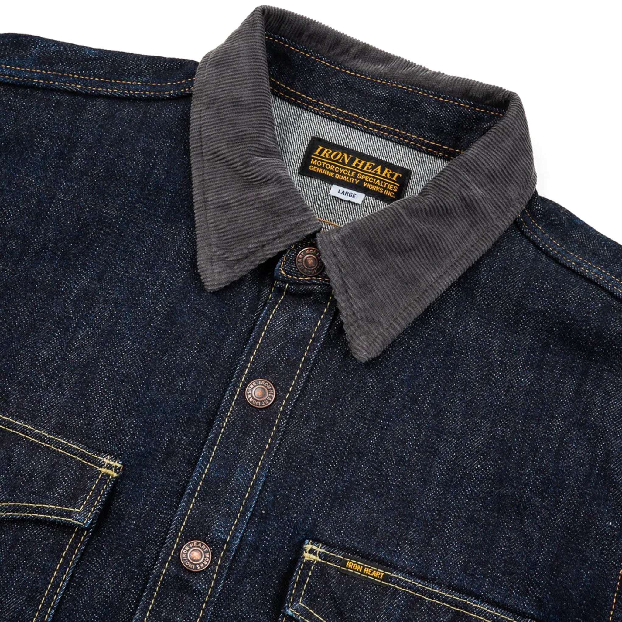IHSH-427-IND 16oz Selvedge Denim CPO Shirt - Indigo