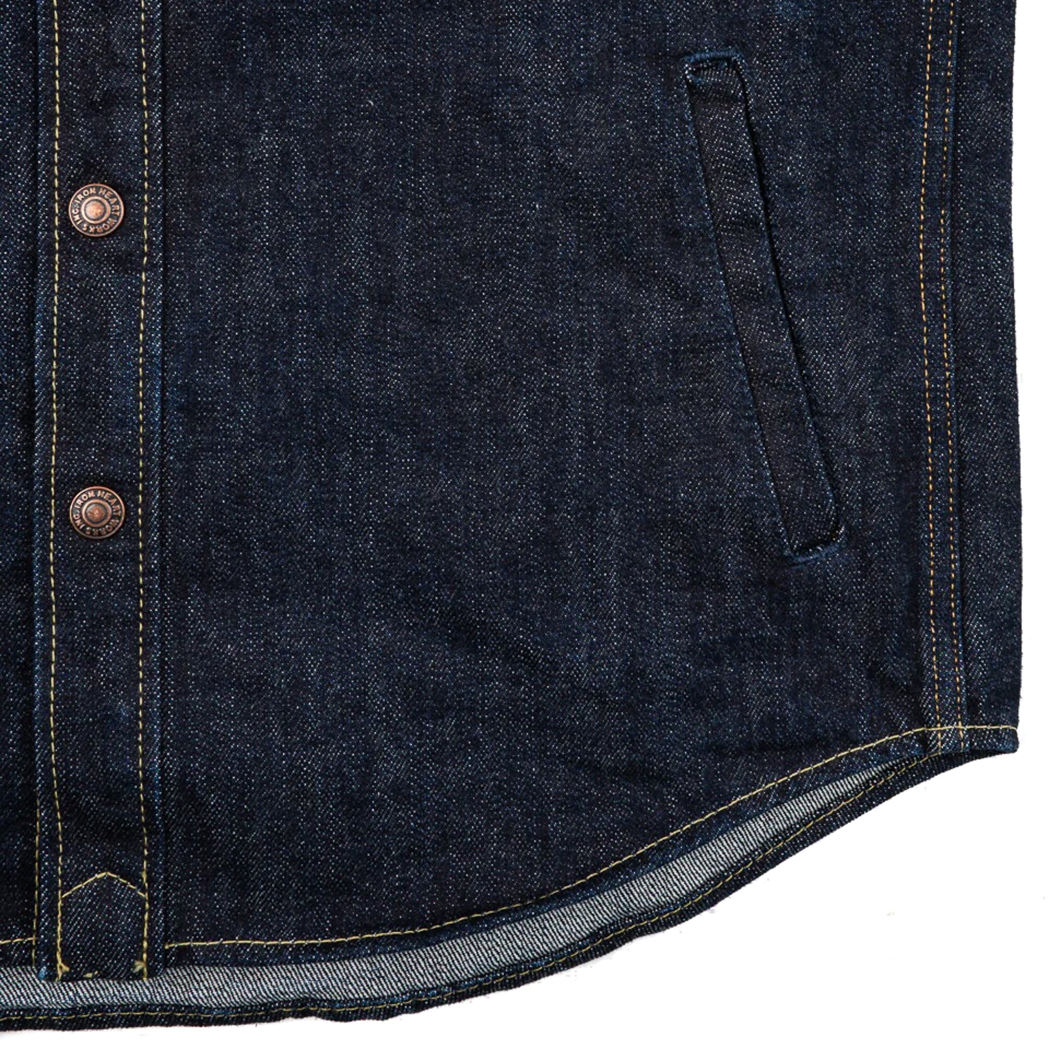 IHSH-427-IND 16oz Selvedge Denim CPO Shirt - Indigo