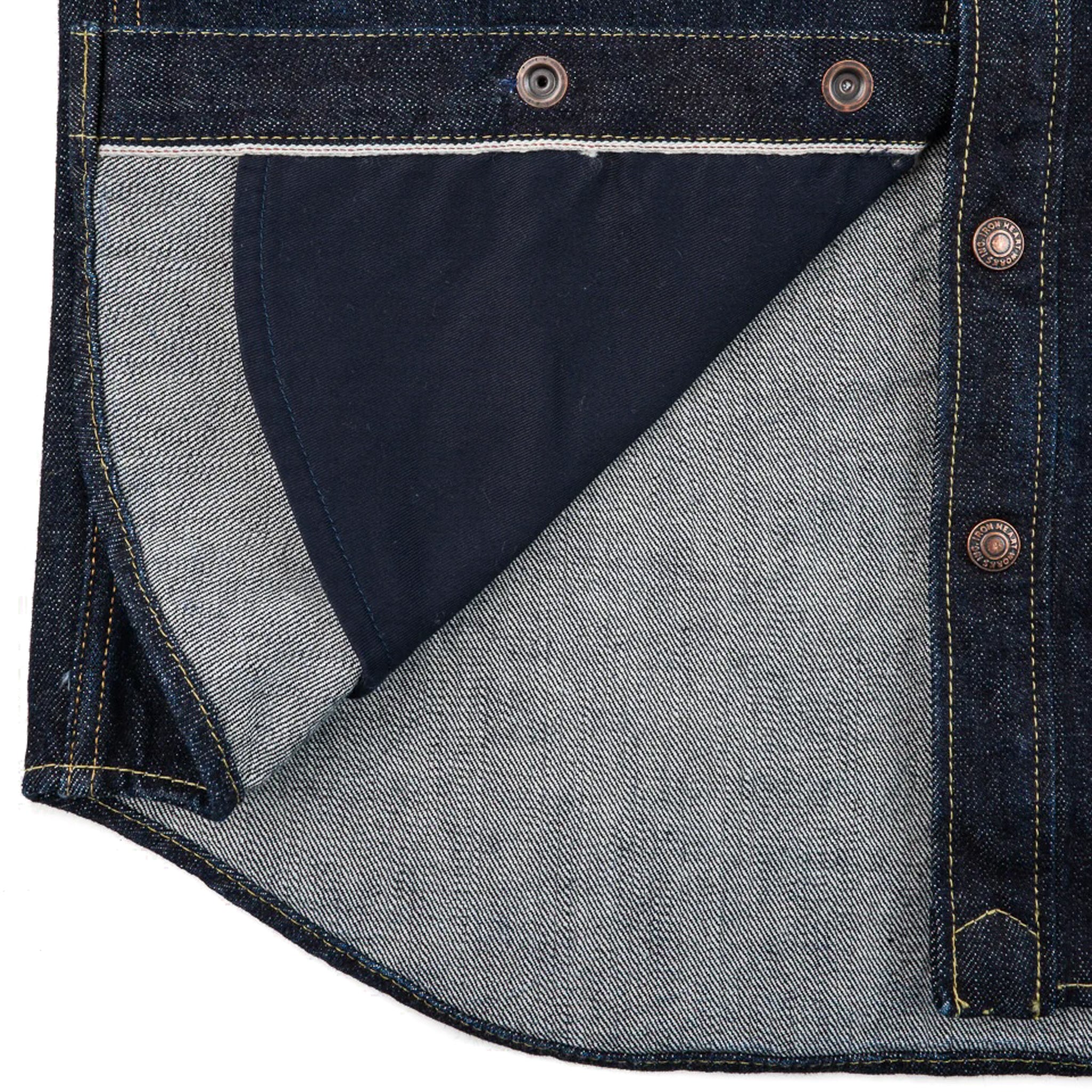 IHSH-427-IND 16oz Selvedge Denim CPO Shirt - Indigo