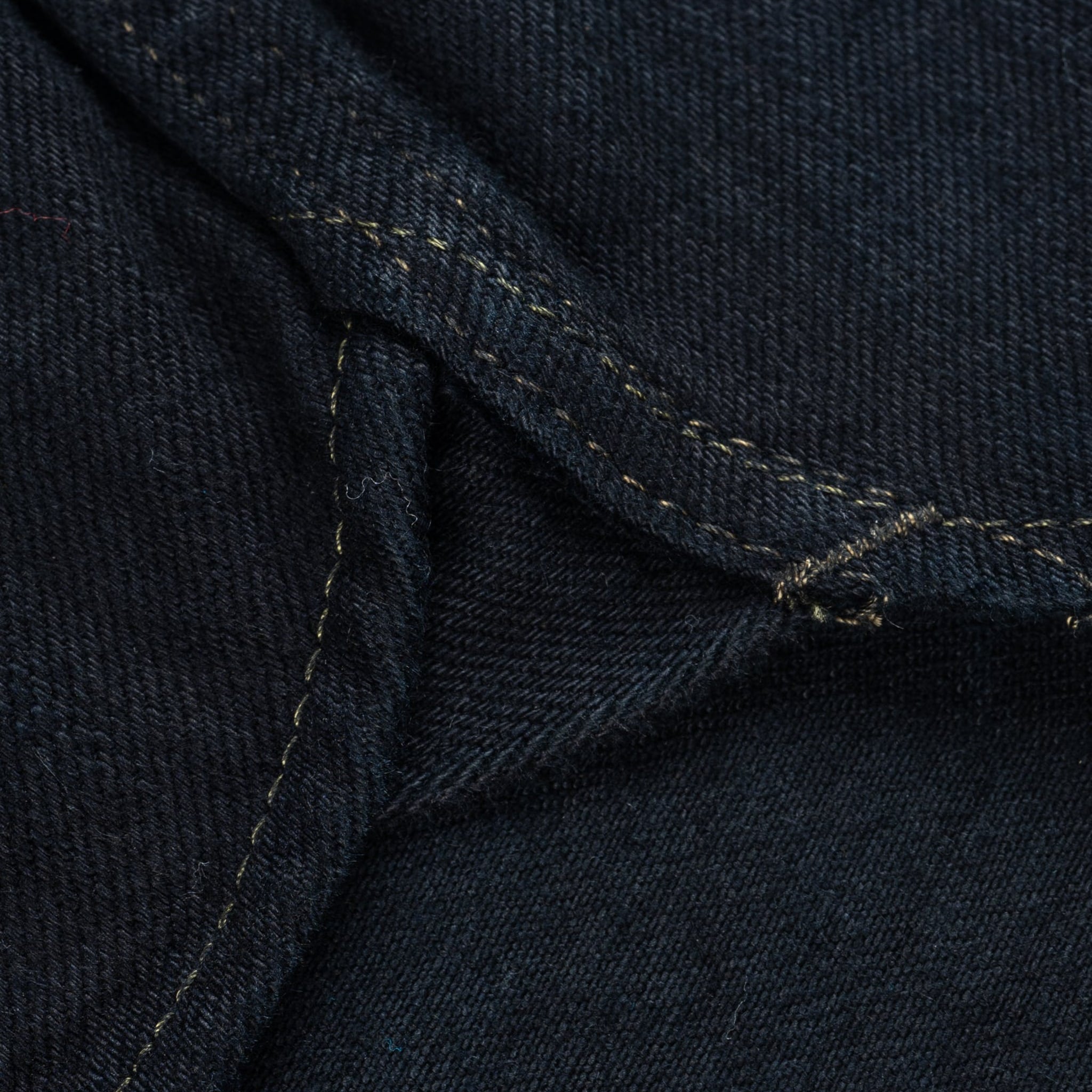 IHSH-293-OD 18oz Vintage Selvedge Denim CPO Shirt - Indigo Overdyed Black