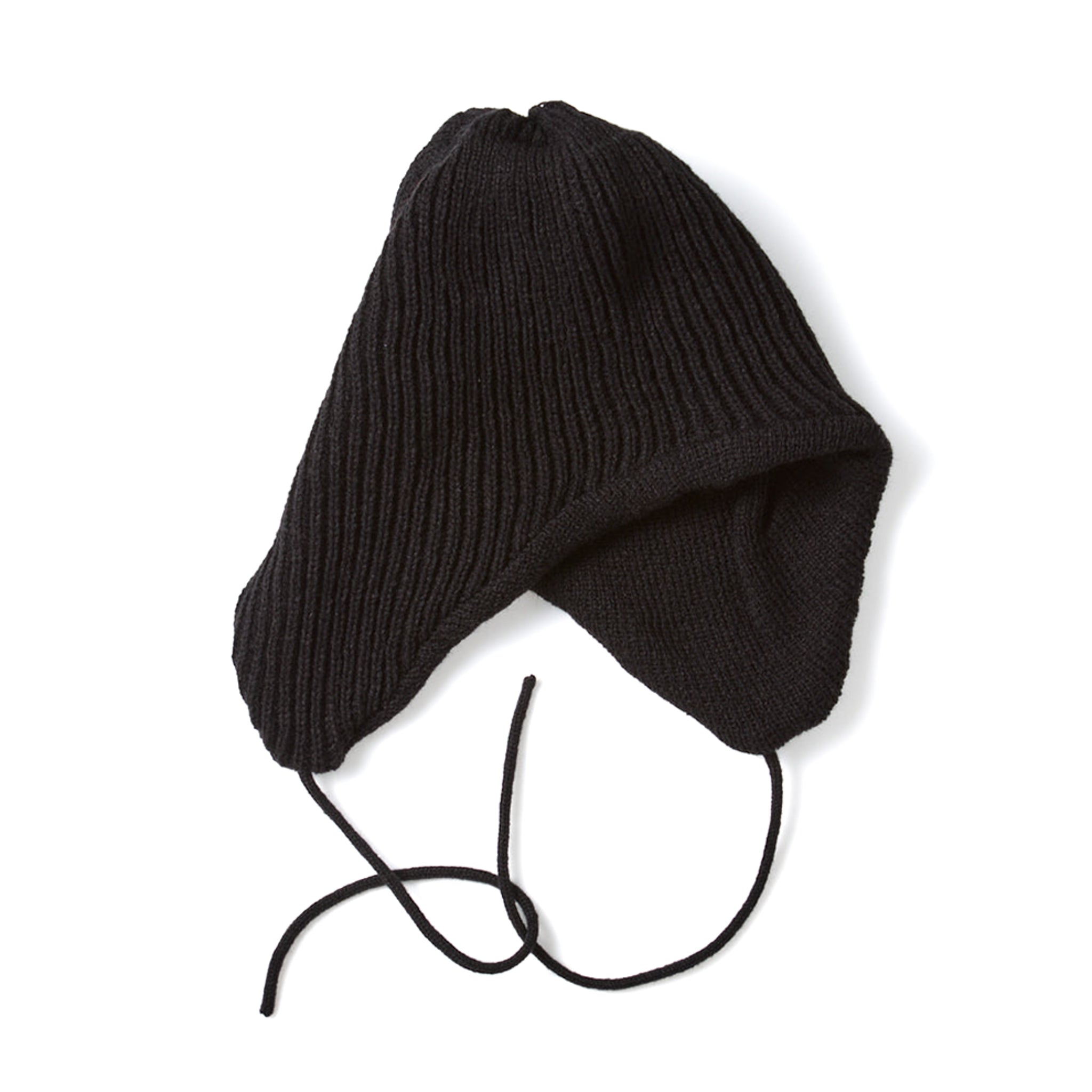 RoToTo R5115 Ear Flap Beanie Black | BlackBlue