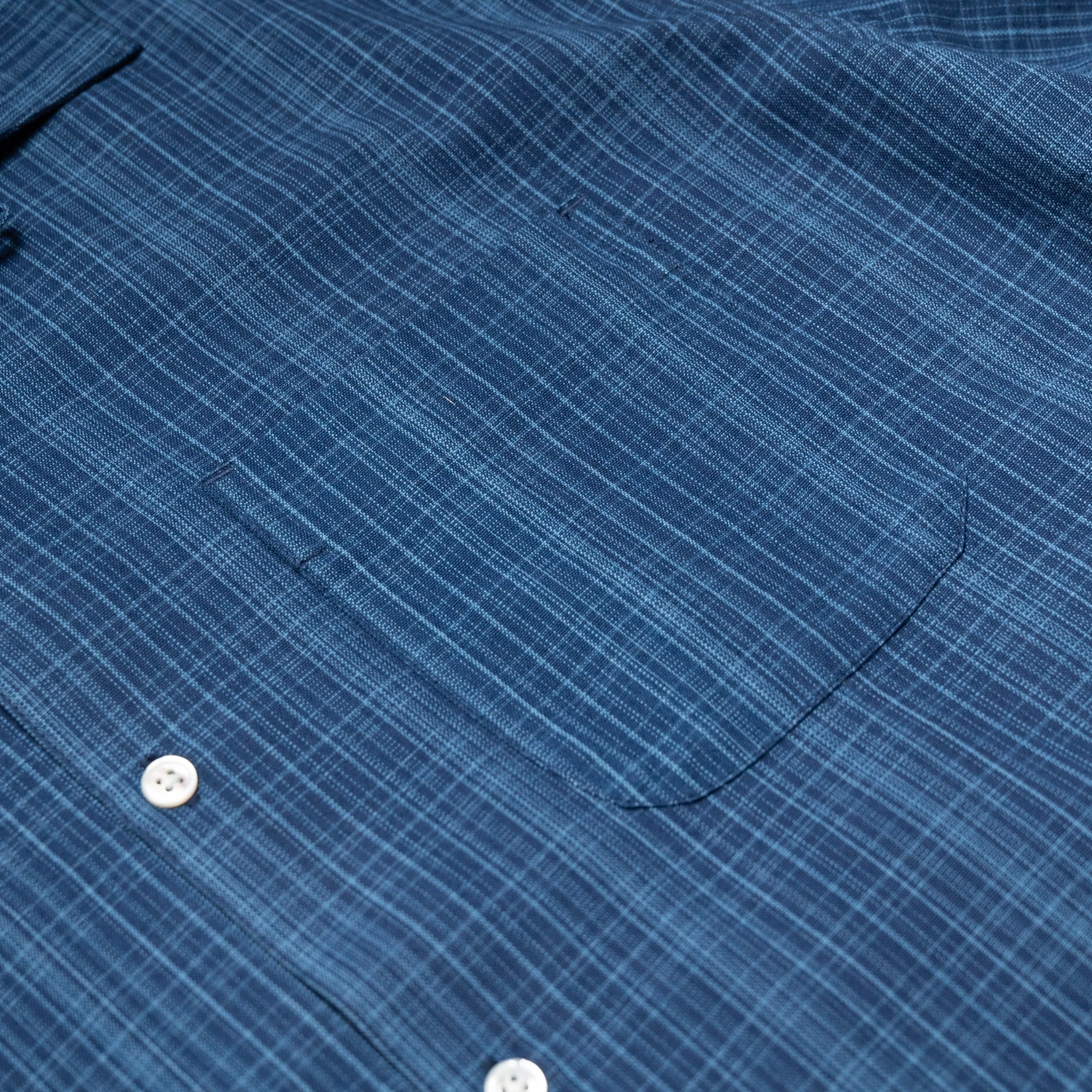 Vacation Shirt - Indigo Microcheck