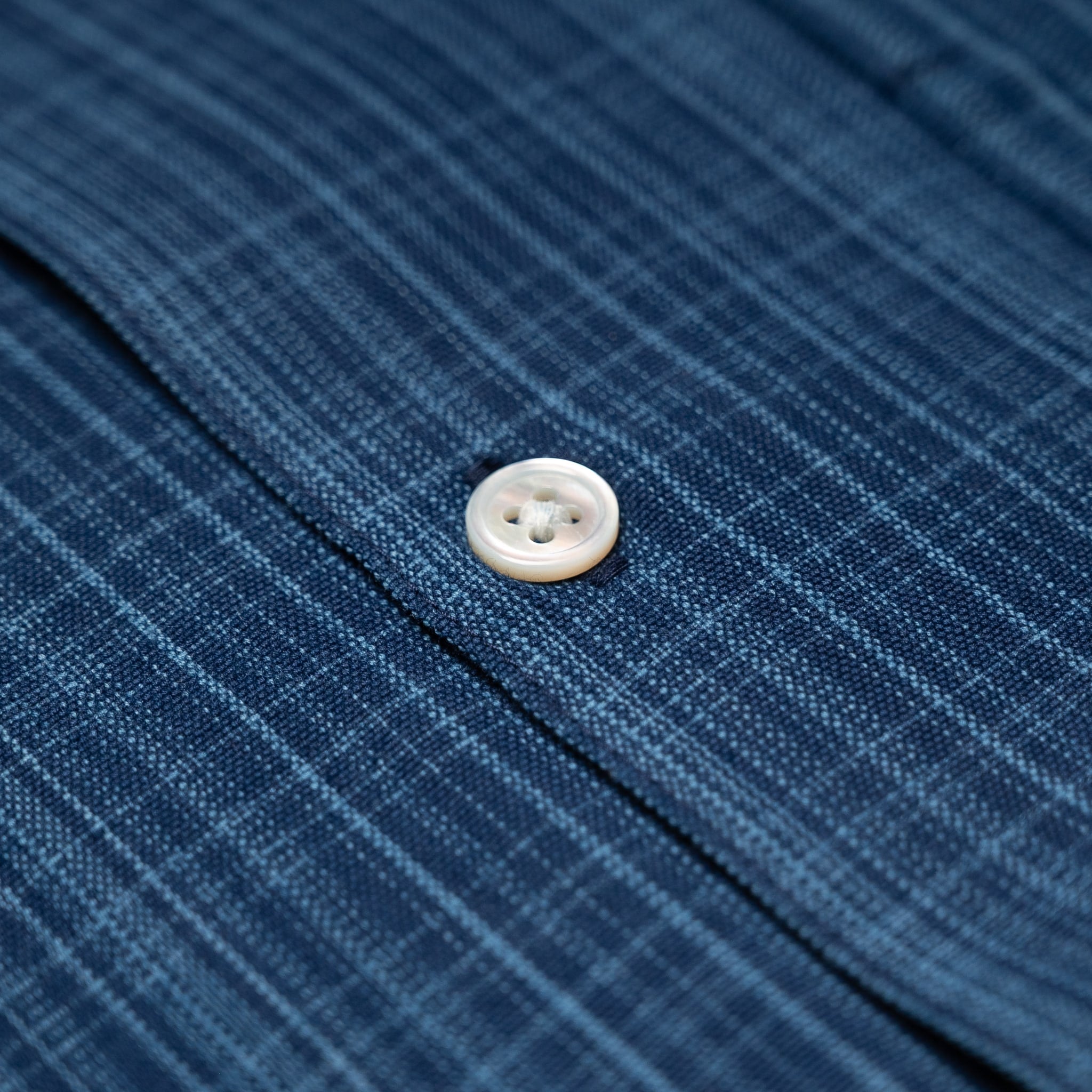 Vacation Shirt - Indigo Microcheck