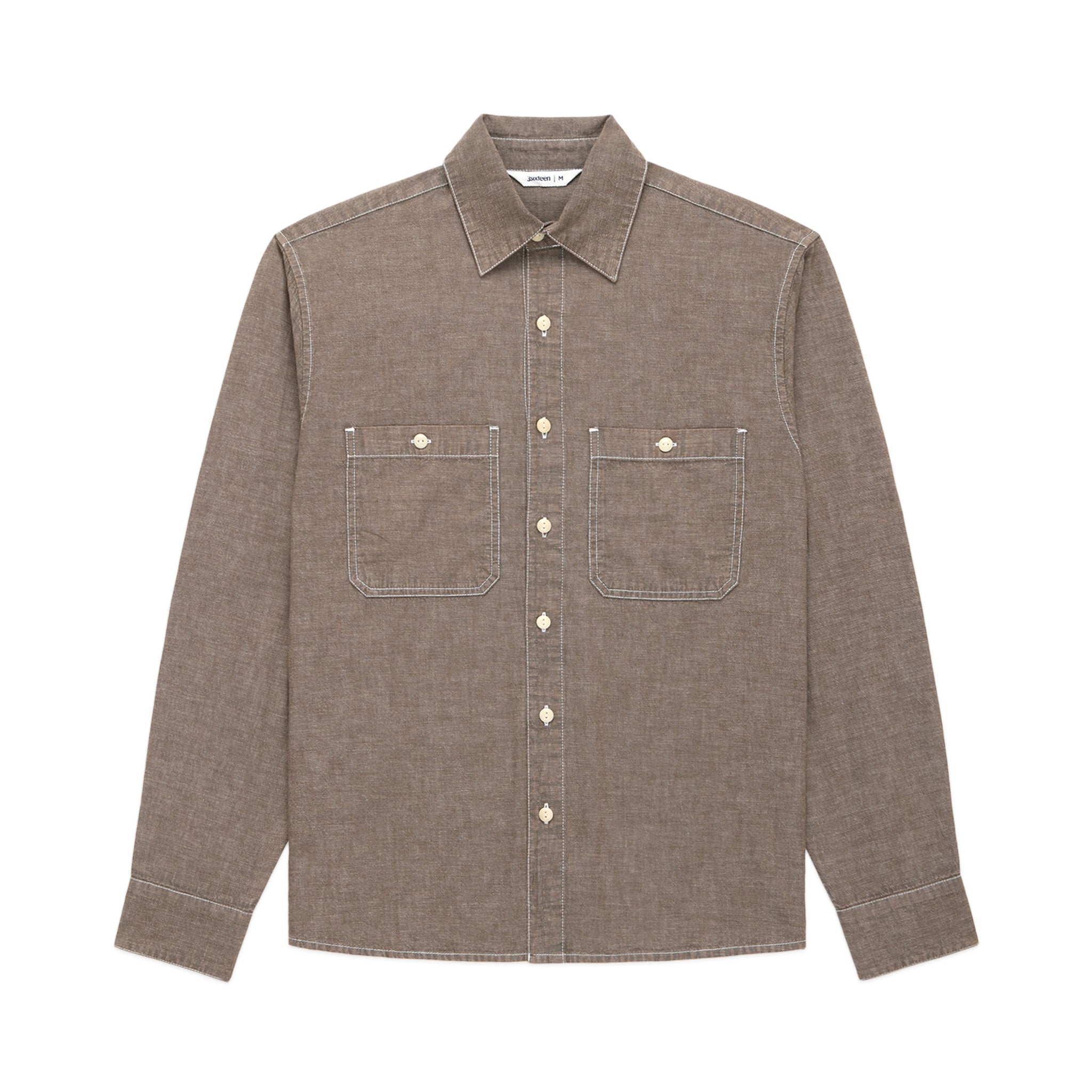 3sixteen Utility Shirt Brown Chambray | BlackBlue