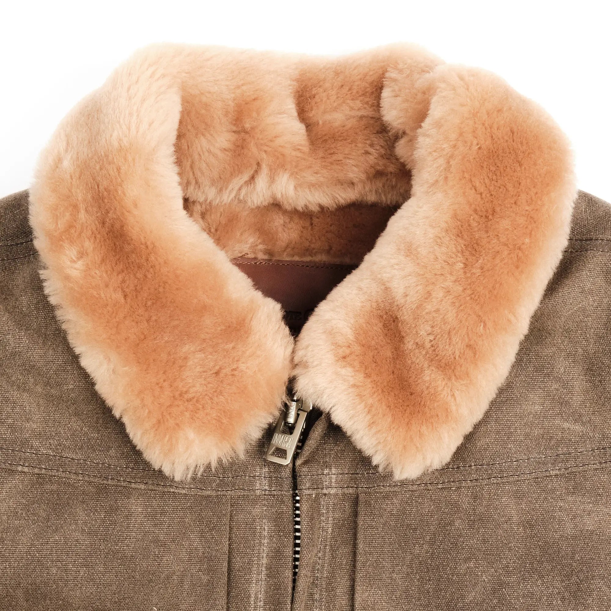 RJ-2 20oz Shearling Lined Waxed Canvas Jacket - Tobacco