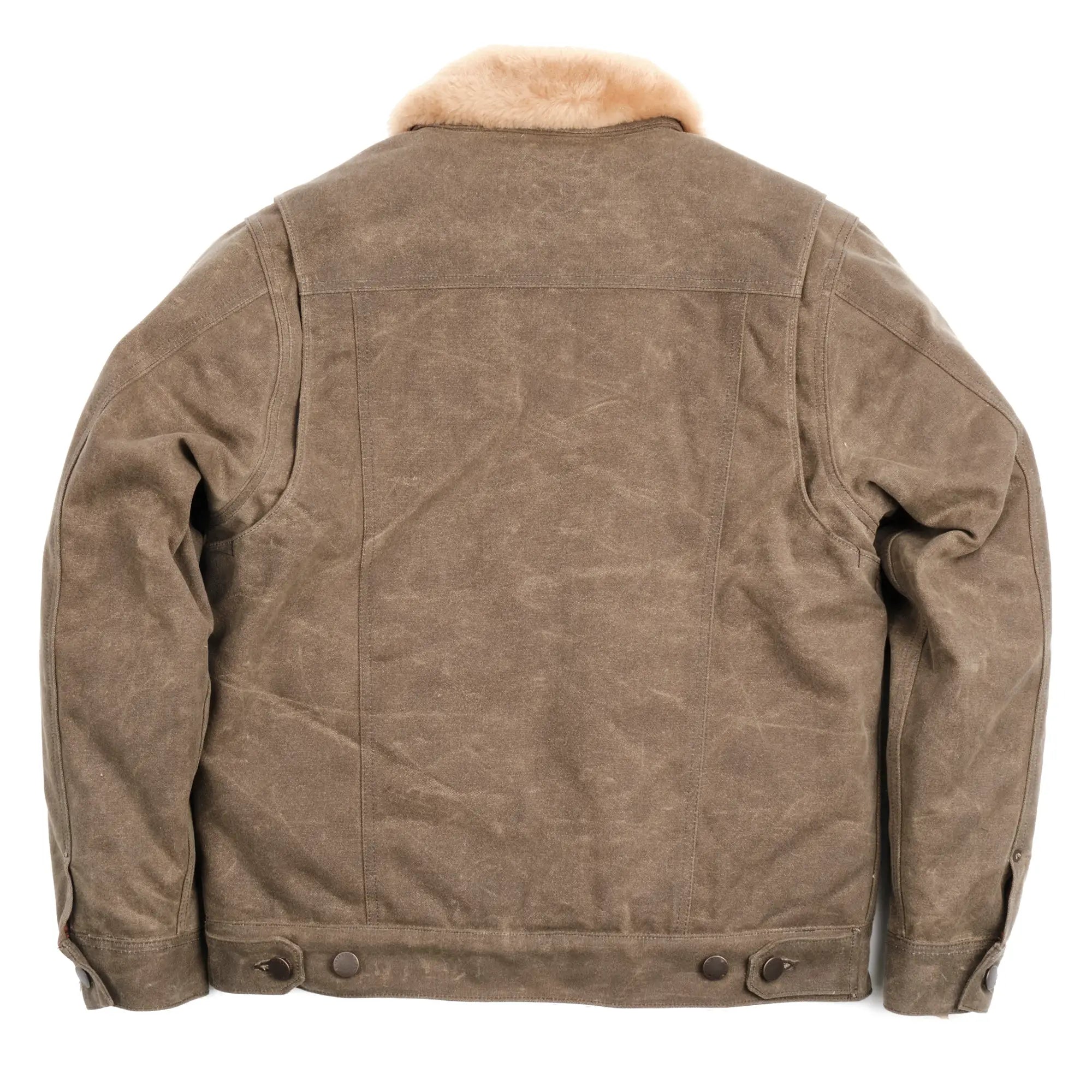 RJ-2 20oz Shearling Lined Waxed Canvas Jacket - Tobacco