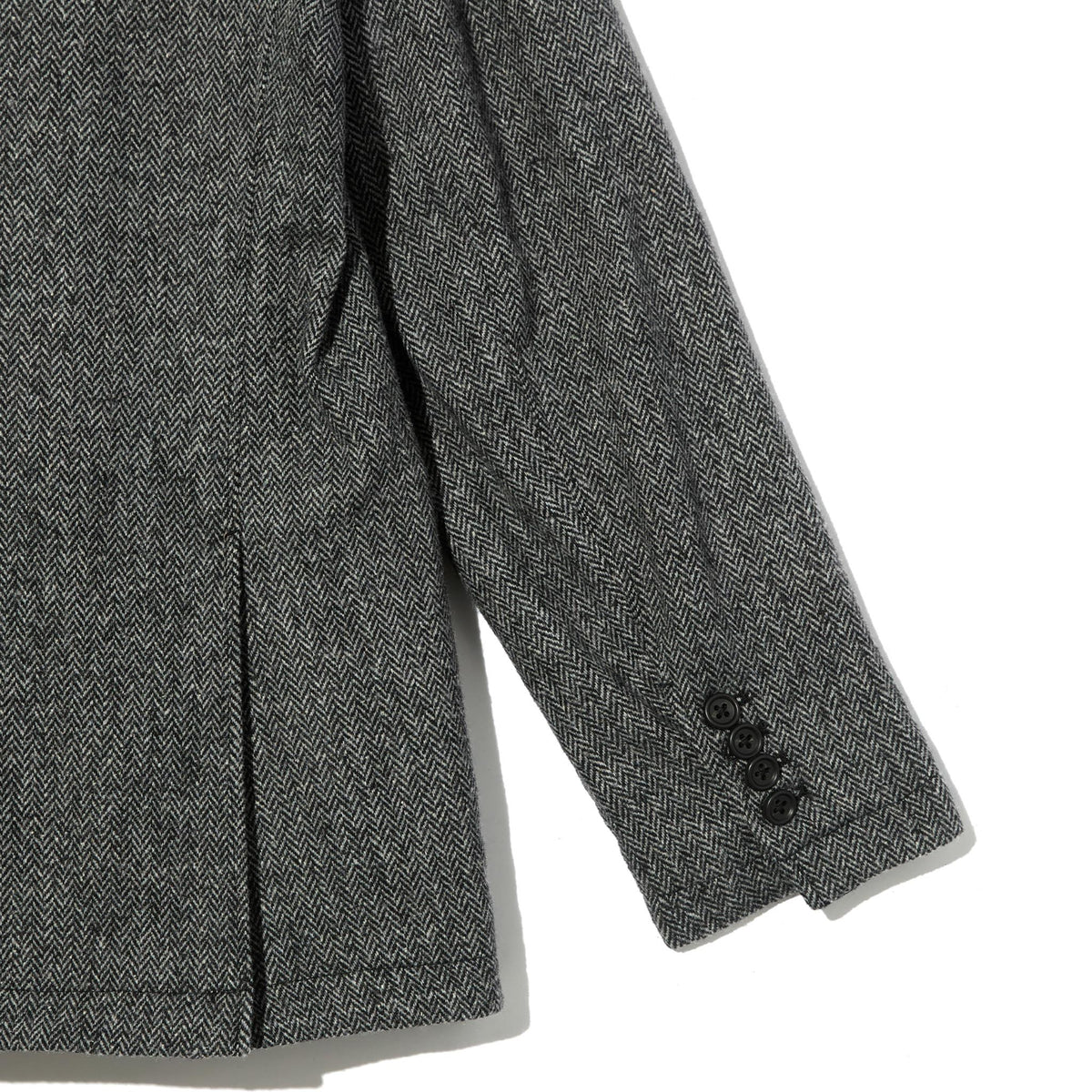 Andover Jacket - Grey Poly Wool Herringbone