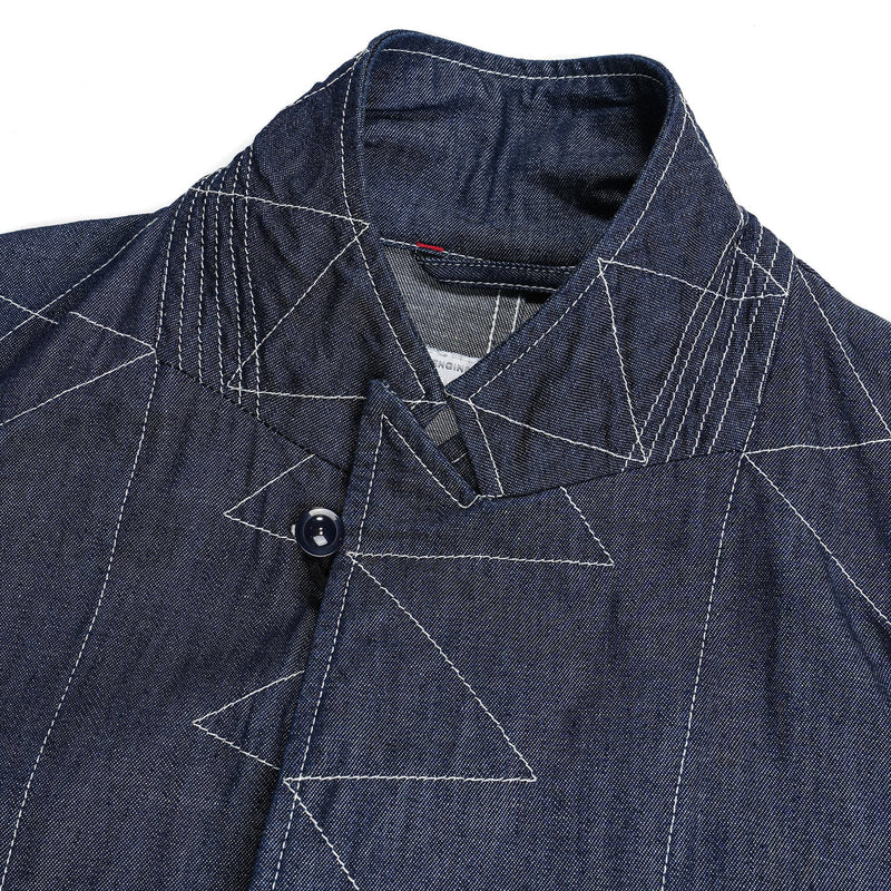 Bedford Jacket Indigo 8oz Cone Denim Collar Detail