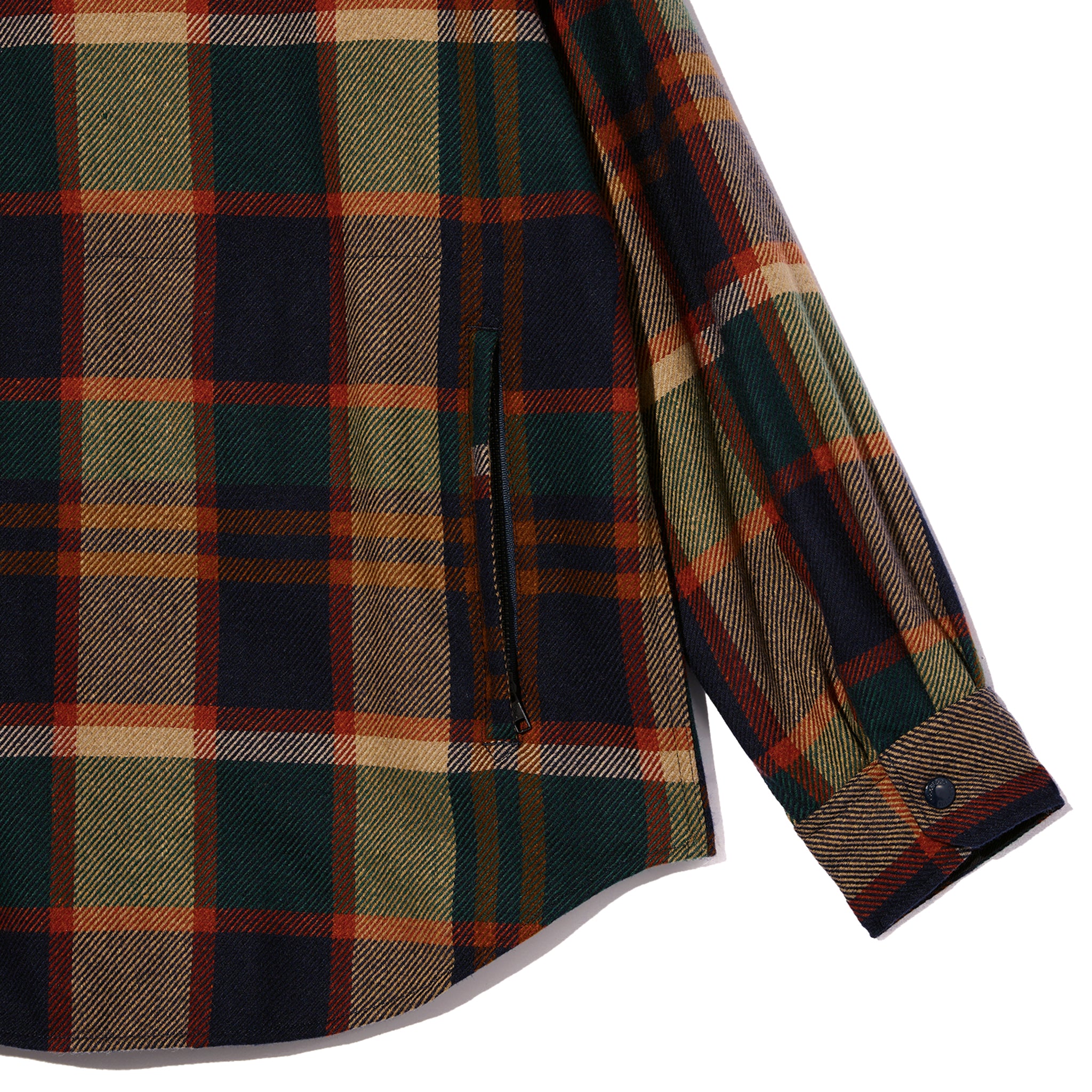 CPO Shirt Jacket - Navy/Brown Heavy Wool Plaid