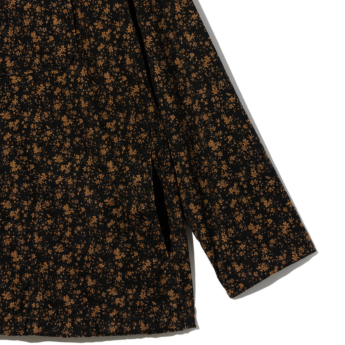 Cagoule Shirt - Black 21W Corduroy Small Floral Print
