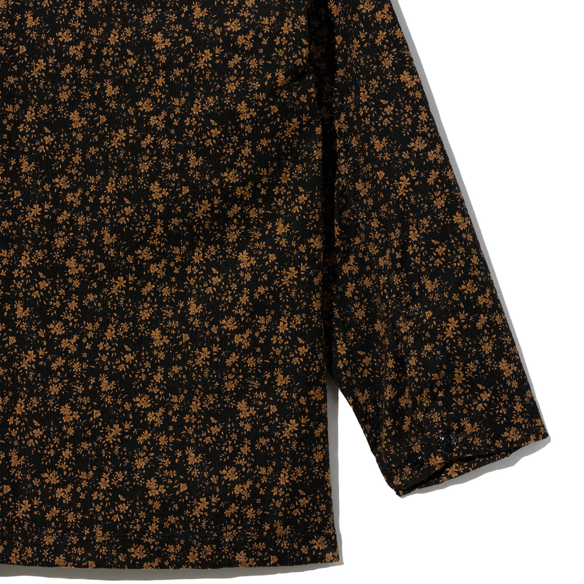 Cagoule Shirt - Black 21W Corduroy Small Floral Print