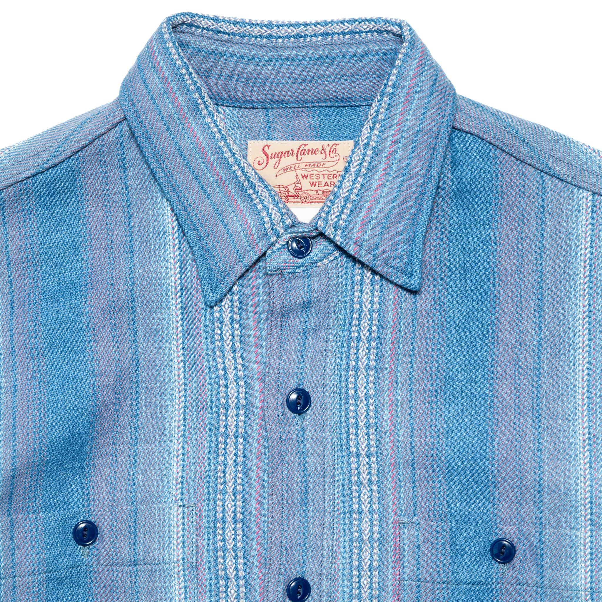 SC29579 Southwestern Indigo Dobby Work Shirt - Light Blue