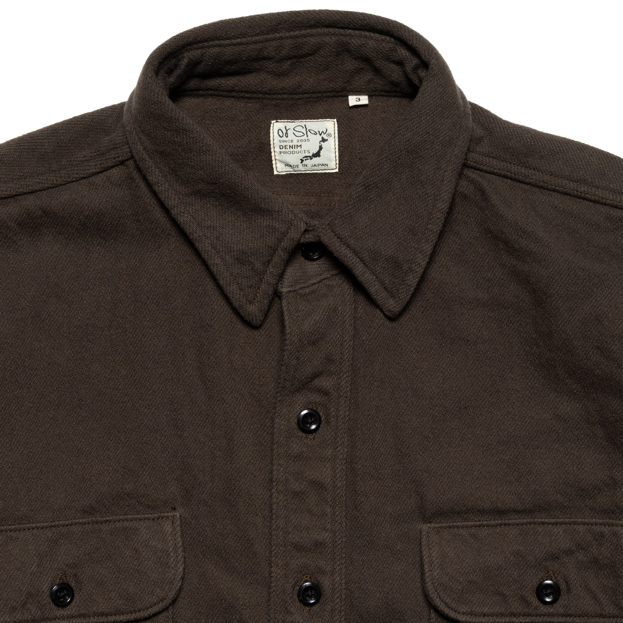 OC Relax Fit Heavyweight Flannel Shirt - Coffee Brown