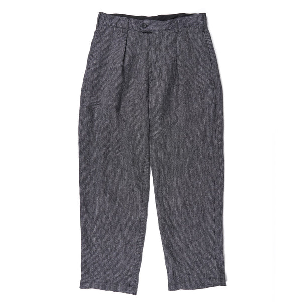 Engineered Garments Carlyle Pant Black/Grey Linen Stripe Front
