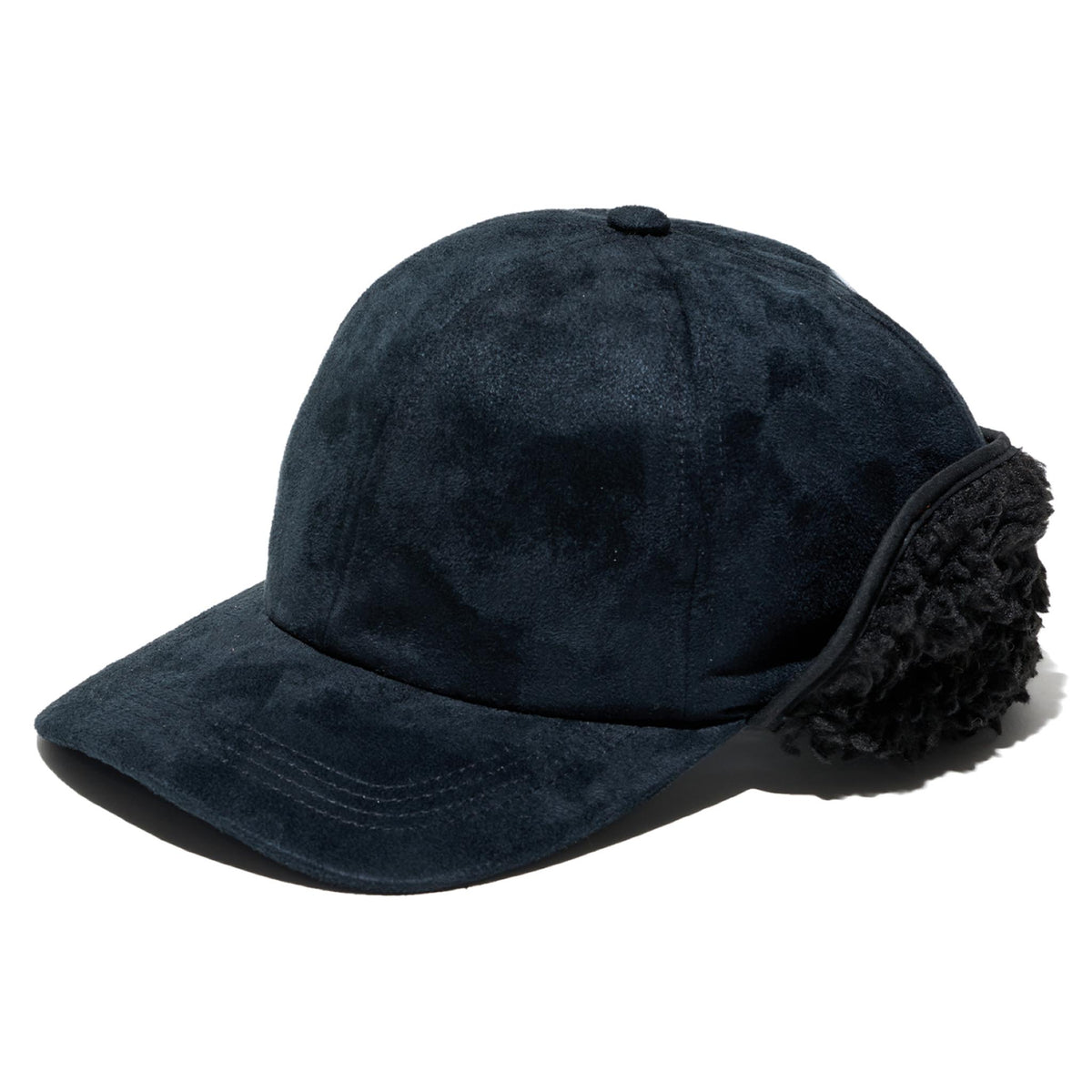 Hunting Cap - Black Polyester Fake Suede