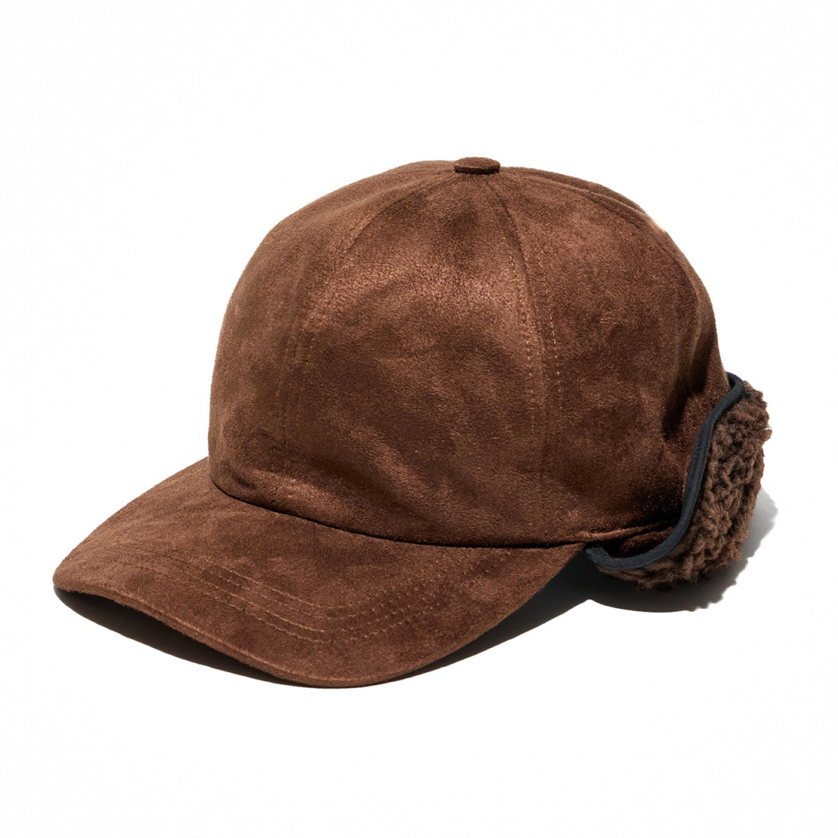Hunting Cap - Brown Polyester Fake Suede