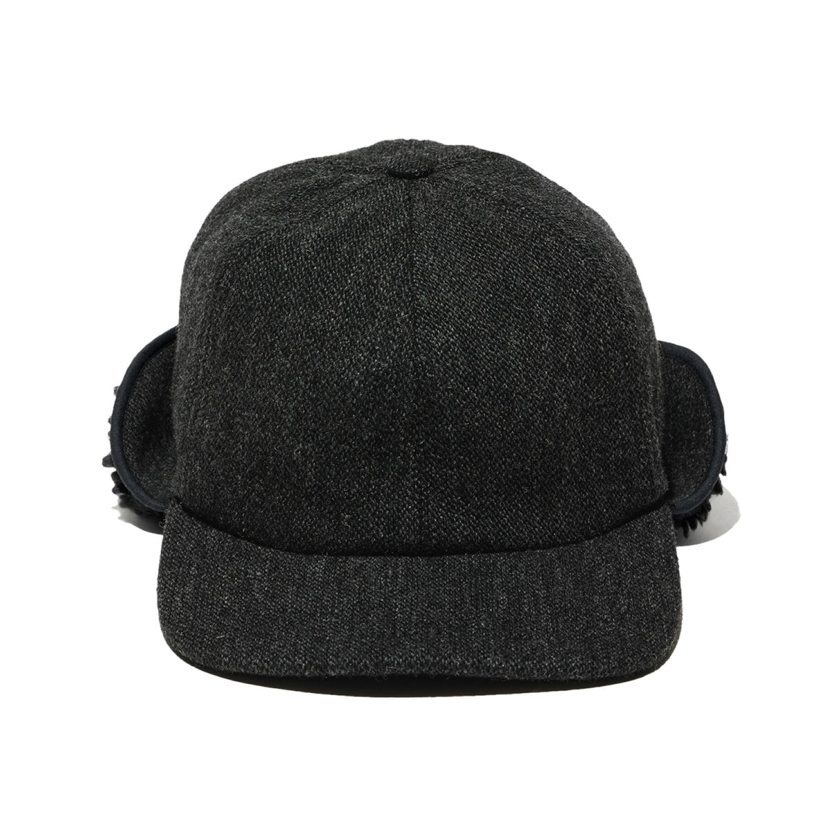 Hunting Cap - Charcoal Wool Poly Heavy Tweed