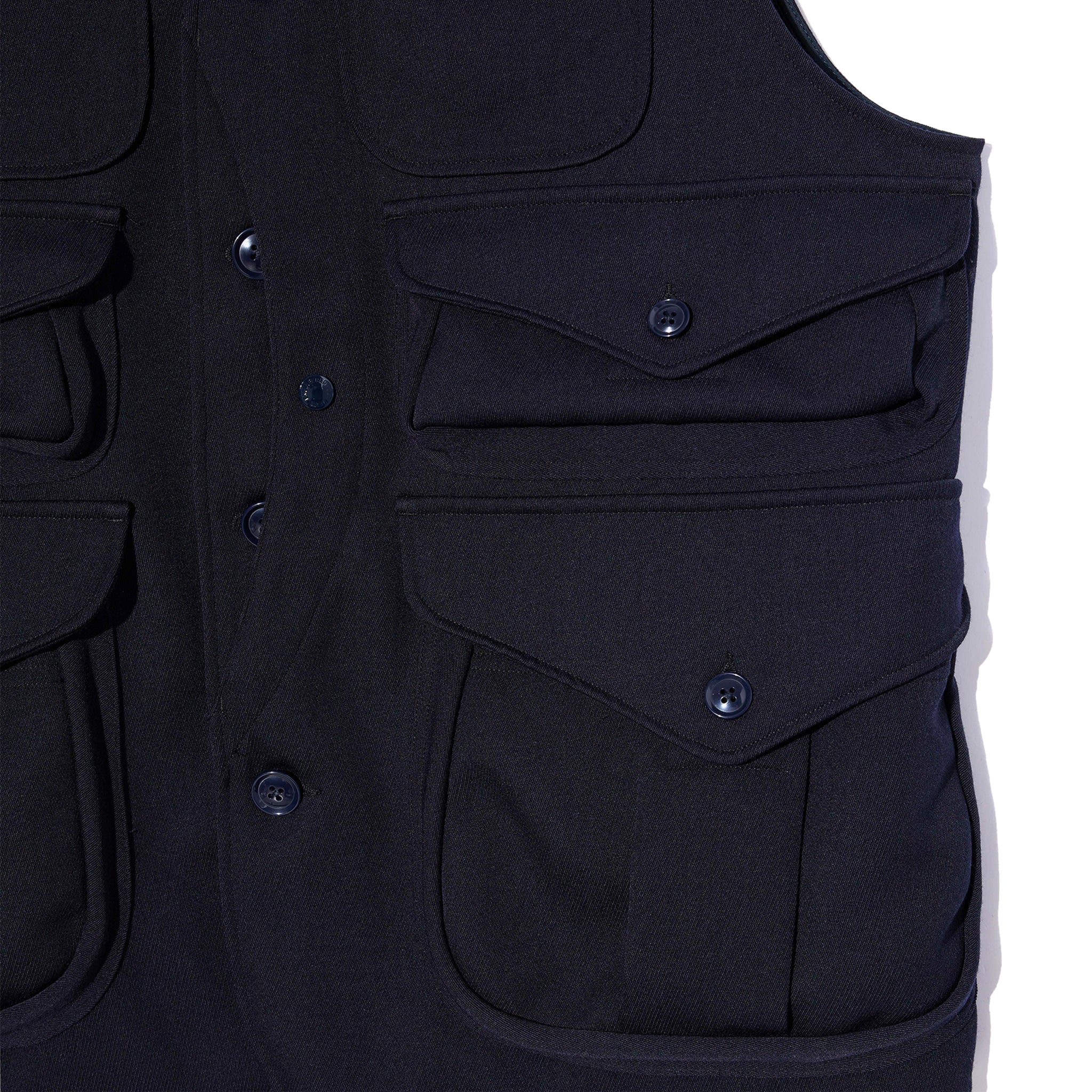 Hunting Jacket - Dark Navy Heavy Wool Elastique