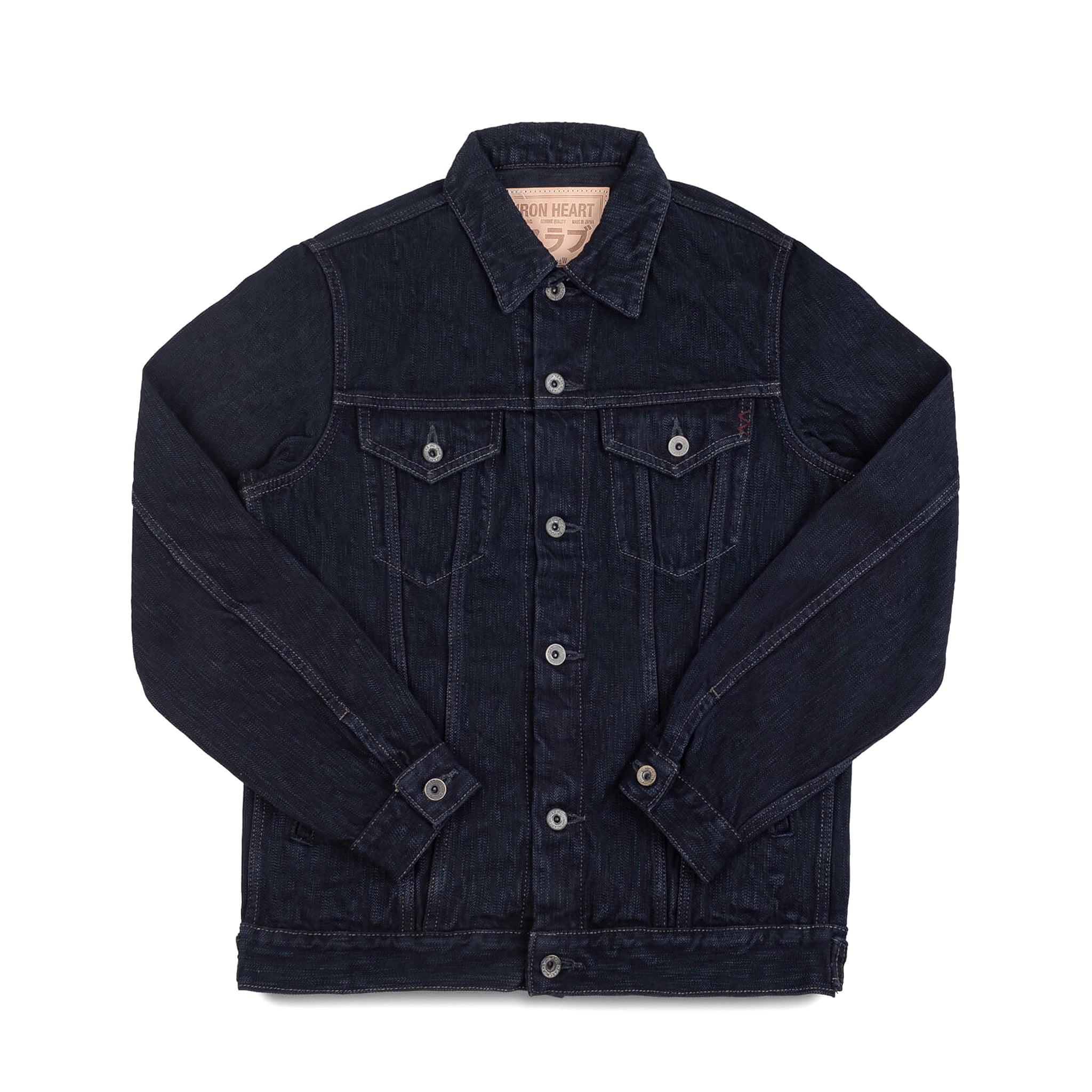 IH-526J-SLBod 16oz Slubby Selvedge Denim Type III Jacket - Indigo Overdyed Black