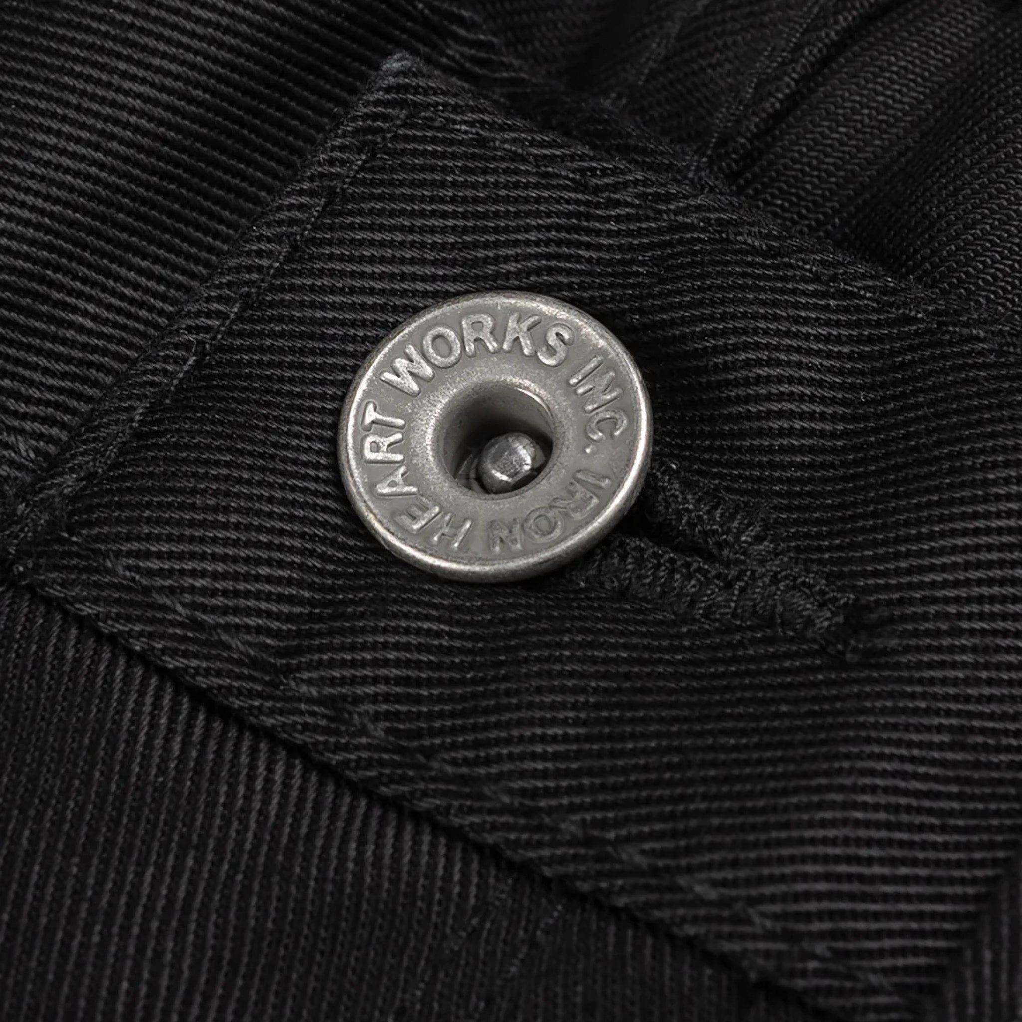 IH-727-BLK 9oz Mercerised Selvedge Cotton Medium/High Rise Tapered Chinos - Black