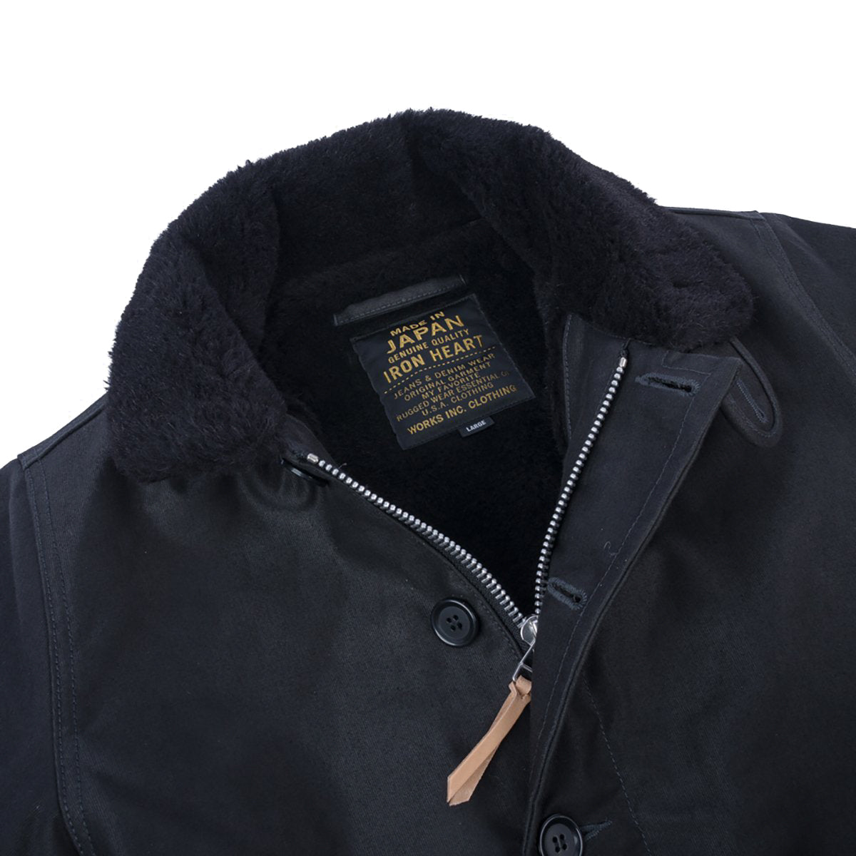 IHM-35-BLK Whipcord N1 Deck Jacket - Black