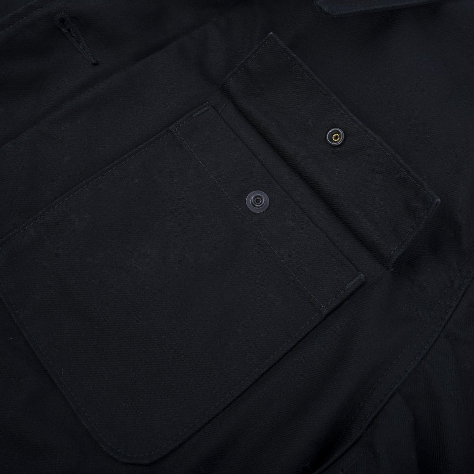 IHM-39-BLK Military Serge A2 Deck Jacket - Black