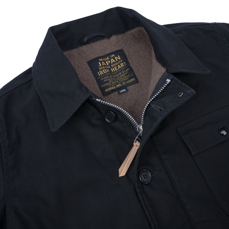 IHM-39-BLK Military Serge A2 Deck Jacket - Black