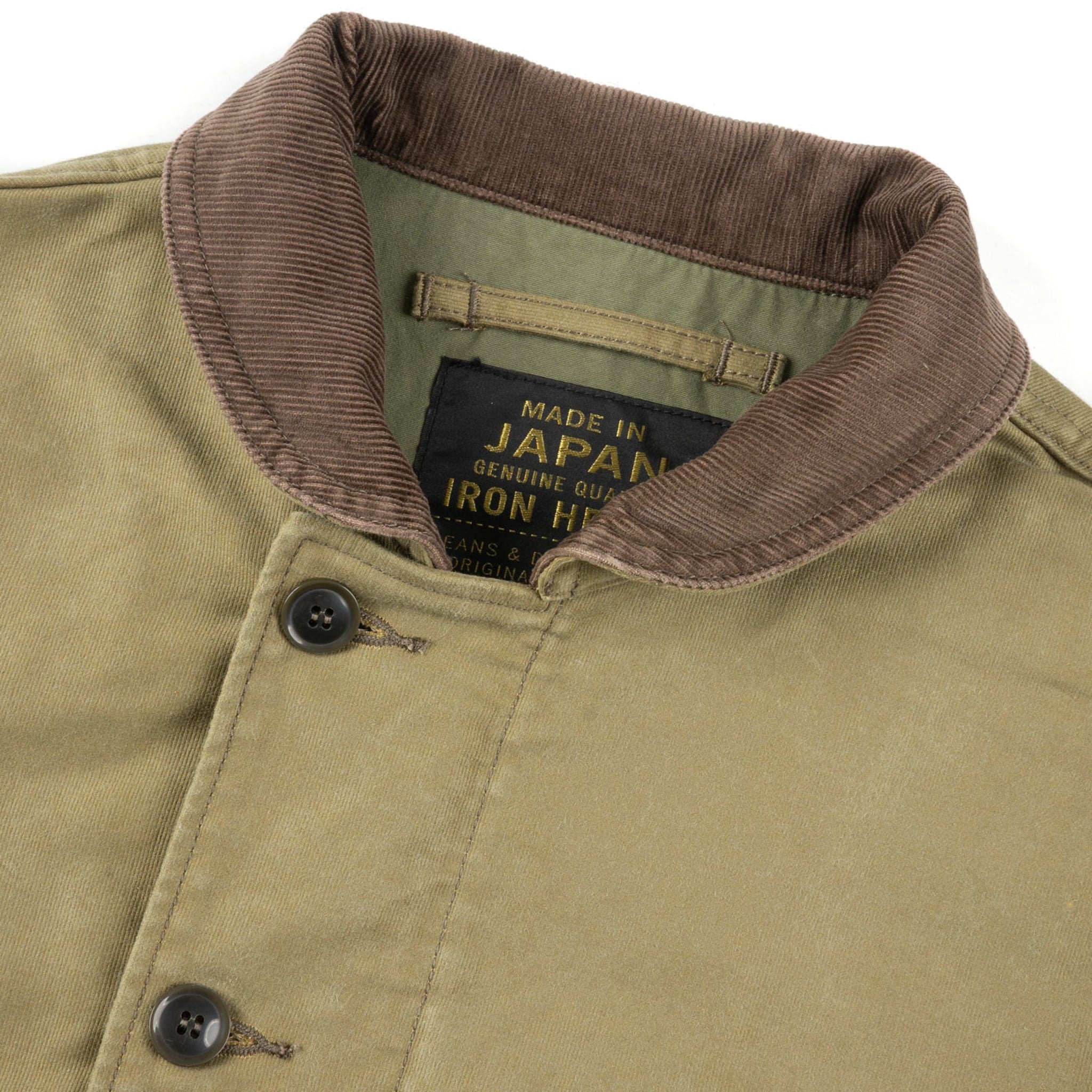 IHM-48-KHA 12oz Whipcord Lightweight N1 Deck Jacket - Khaki