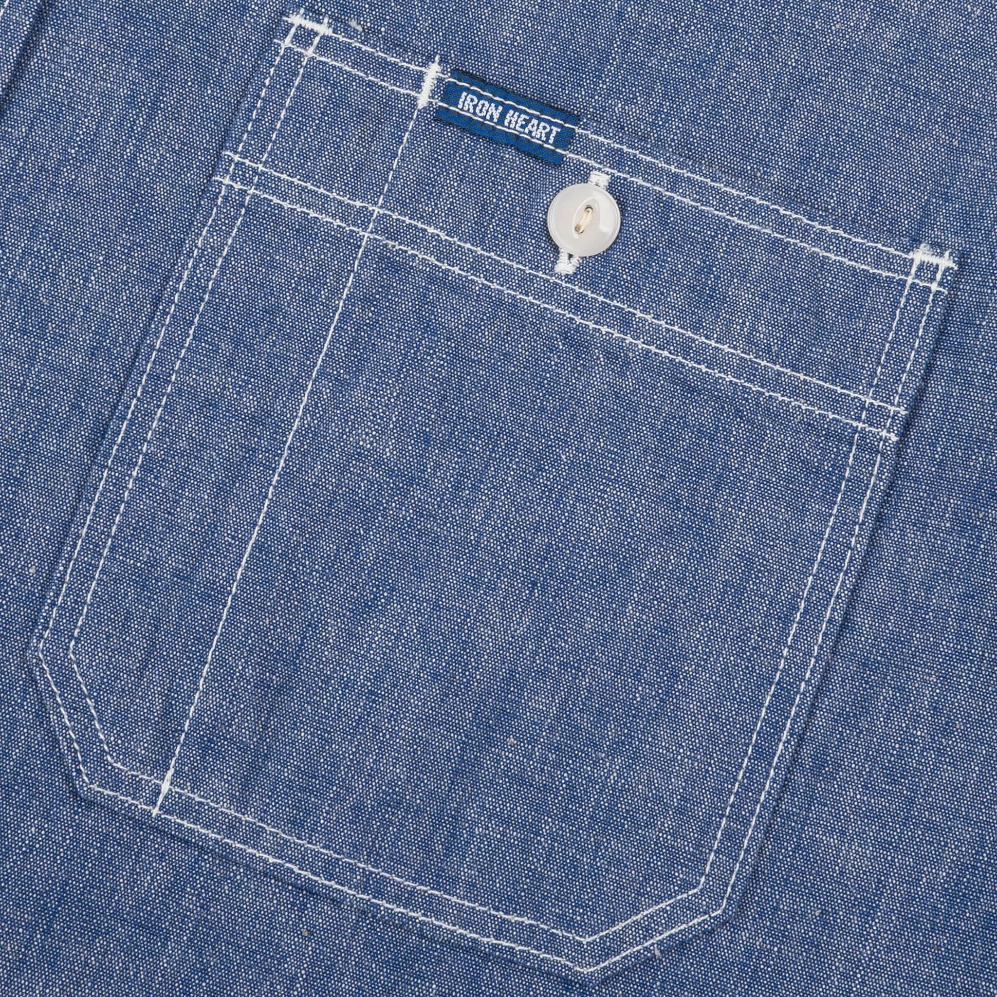 IHSH-21-BLU 10oz Selvedge Chambray Work Shirt - Blue