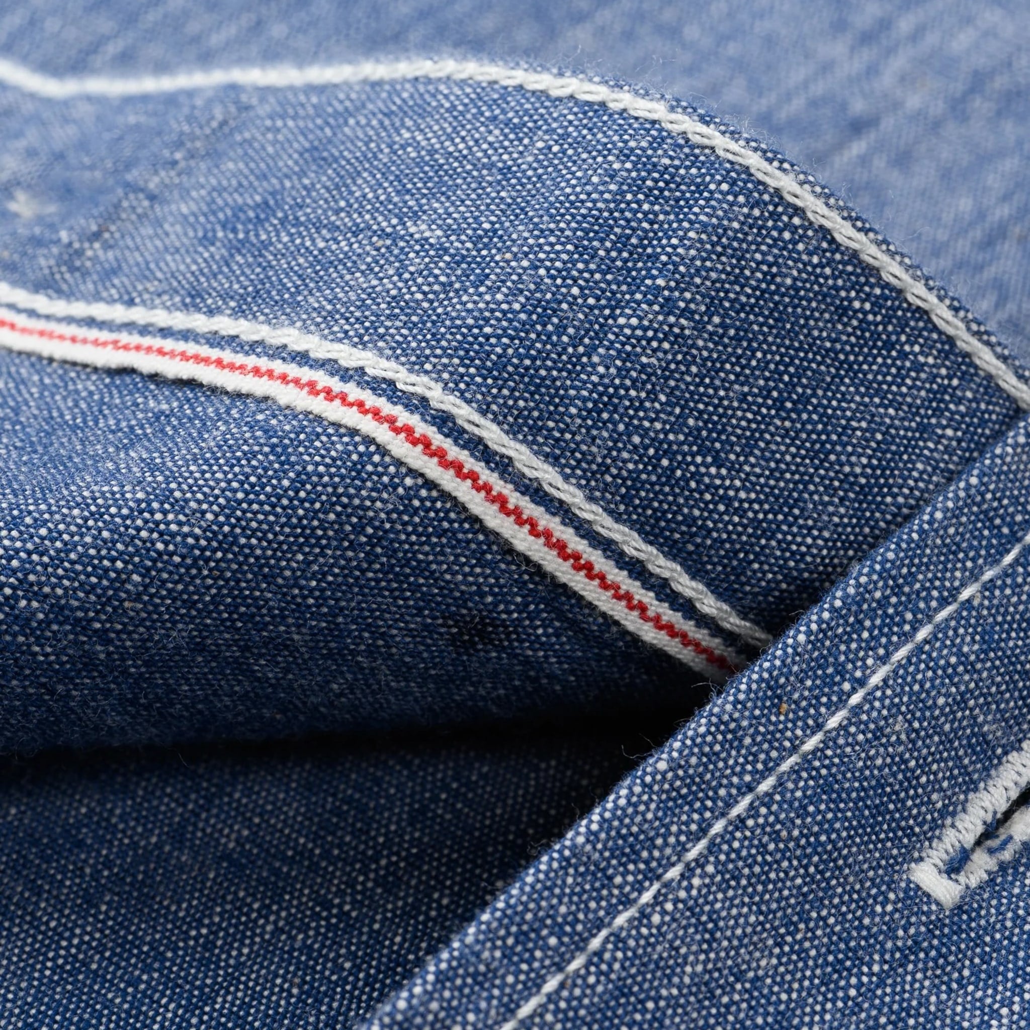 IHSH-21-BLU 10oz Selvedge Chambray Work Shirt - Blue