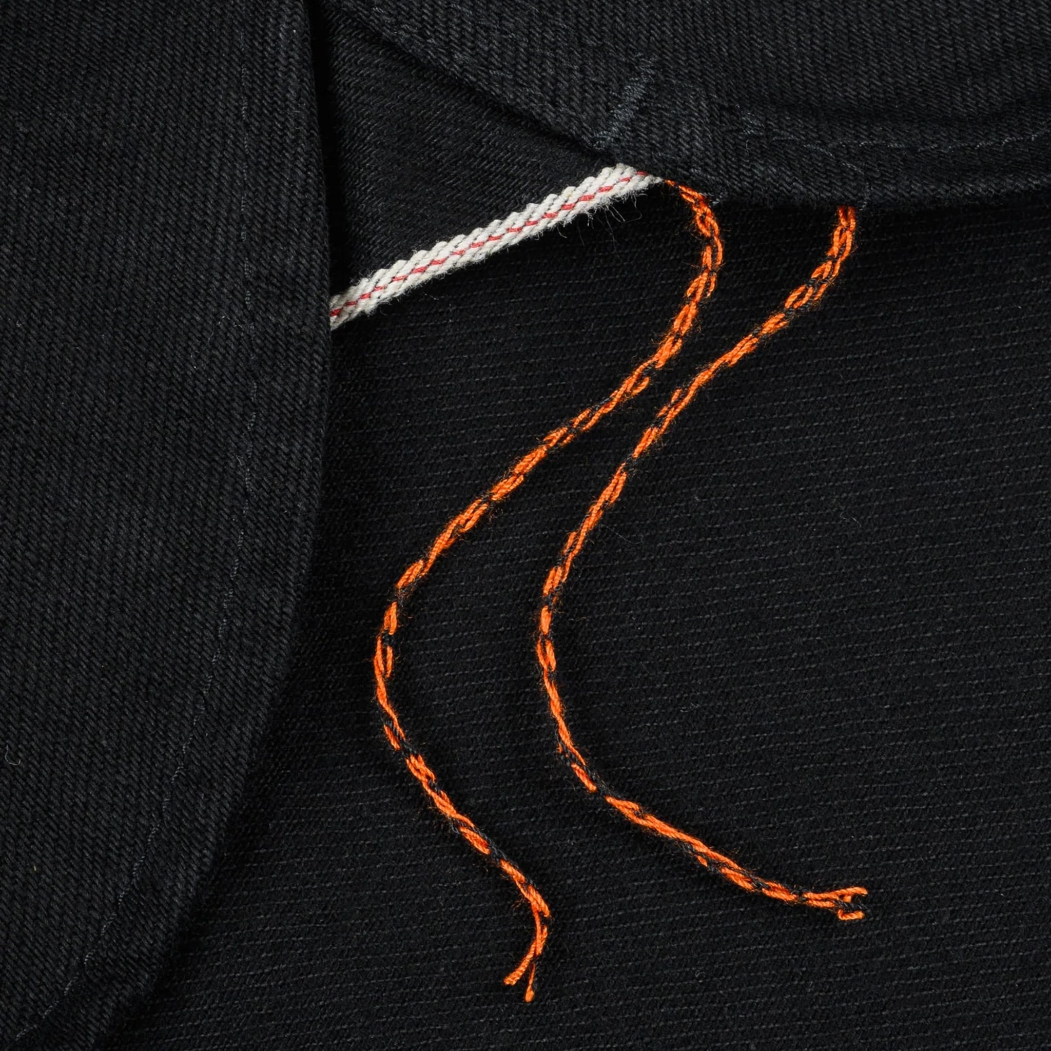 IHSH-338-BLK 12oz Selvedge Denim Work Shirt With Snaps - Black