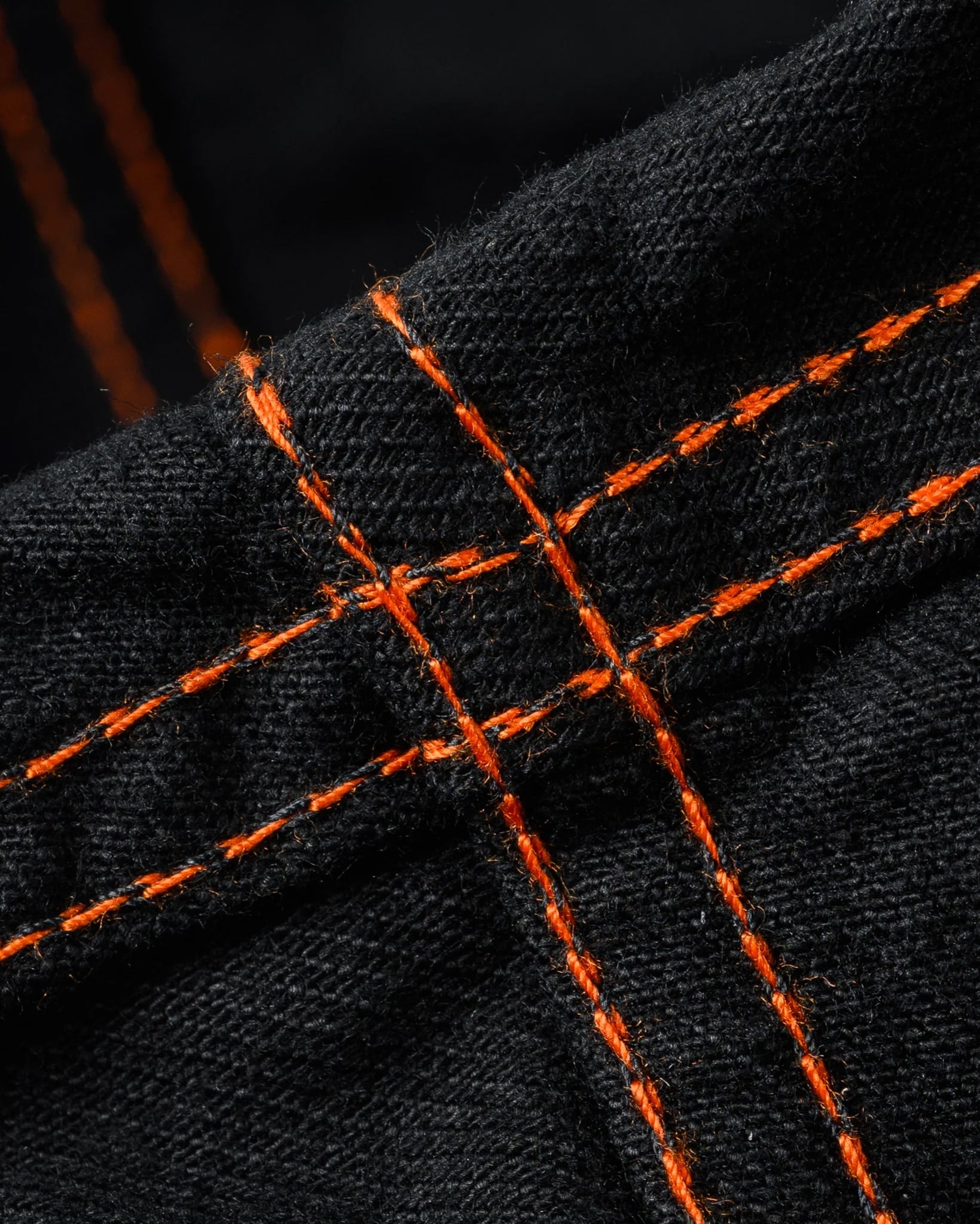 IHSH-338-BLK 12oz Selvedge Denim Work Shirt With Snaps - Black