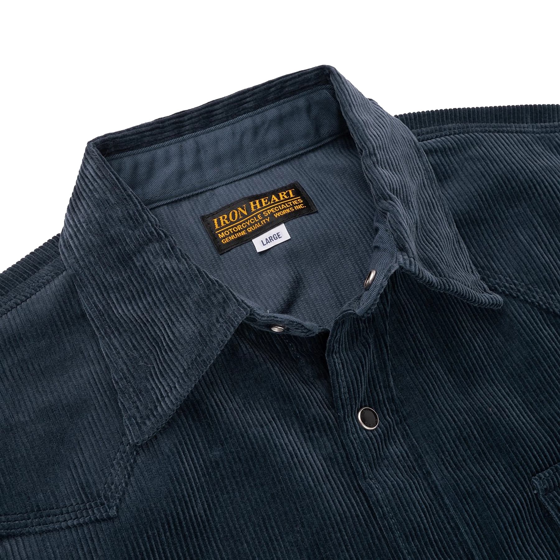IHSH-398-NAV 11oz Corduroy Western Shirt - Navy