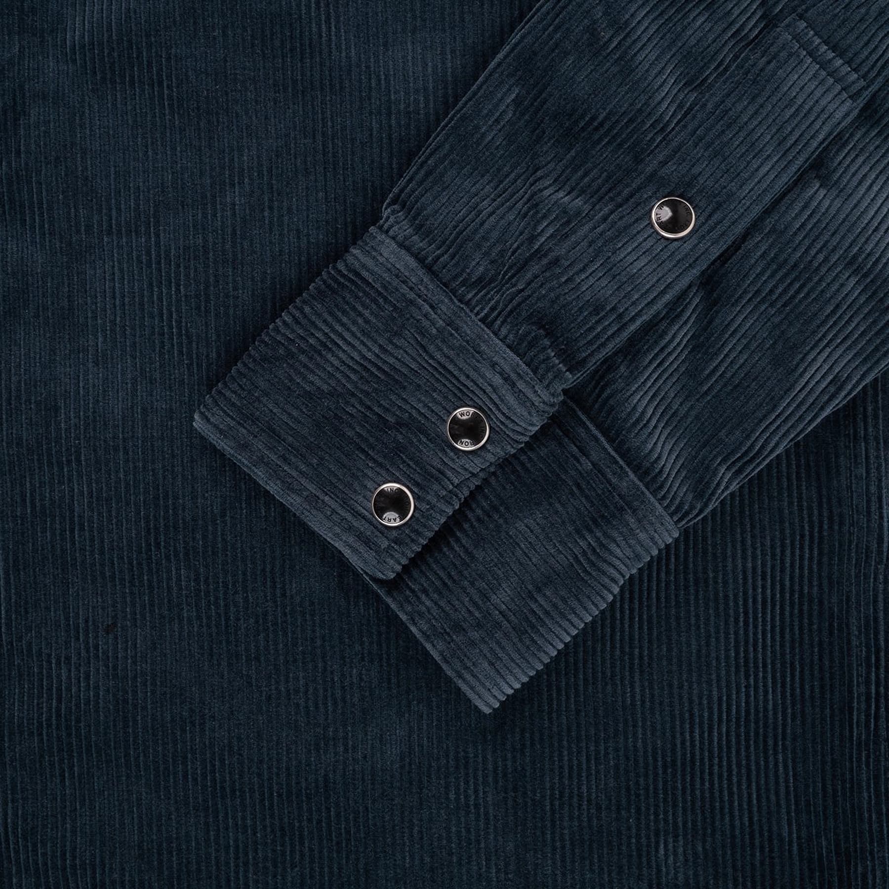 IHSH-398-NAV 11oz Corduroy Western Shirt - Navy