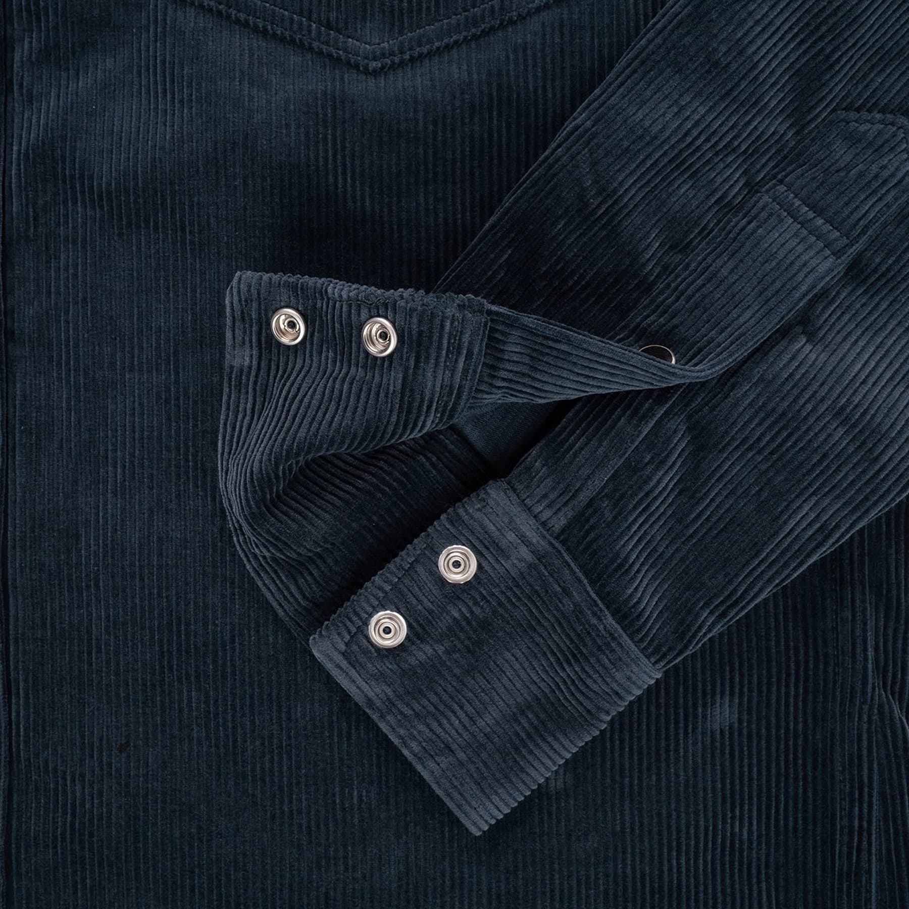 IHSH-398-NAV 11oz Corduroy Western Shirt - Navy