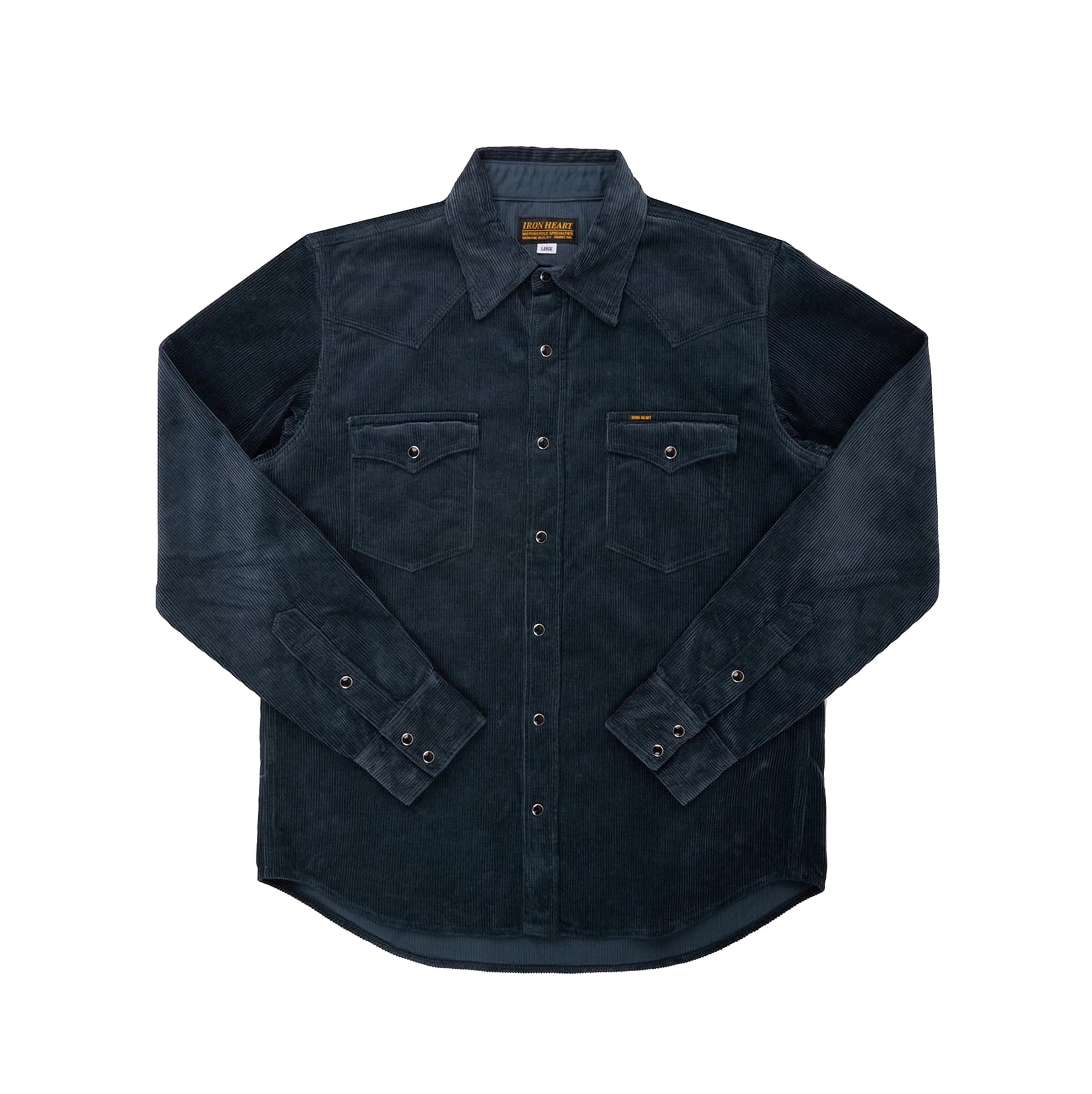IHSH-398-NAV 11oz Corduroy Western Shirt - Navy