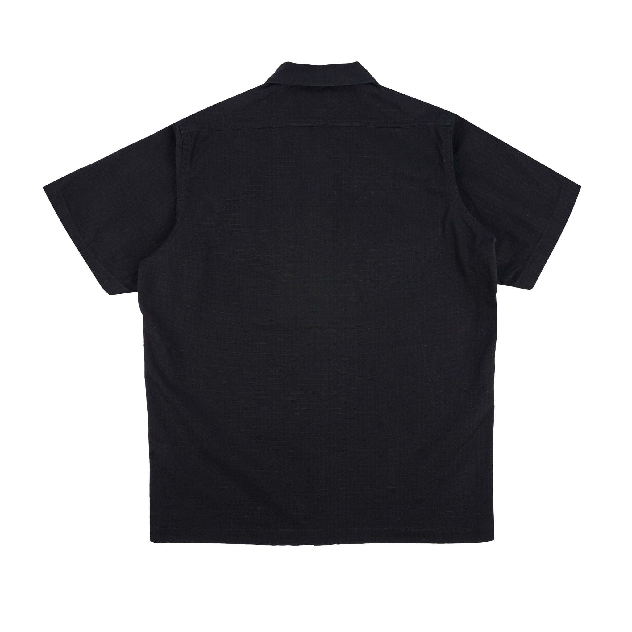 IHSH-415-BLK 8oz Ripstop Short Sleeved Mechanic Shirt - Black