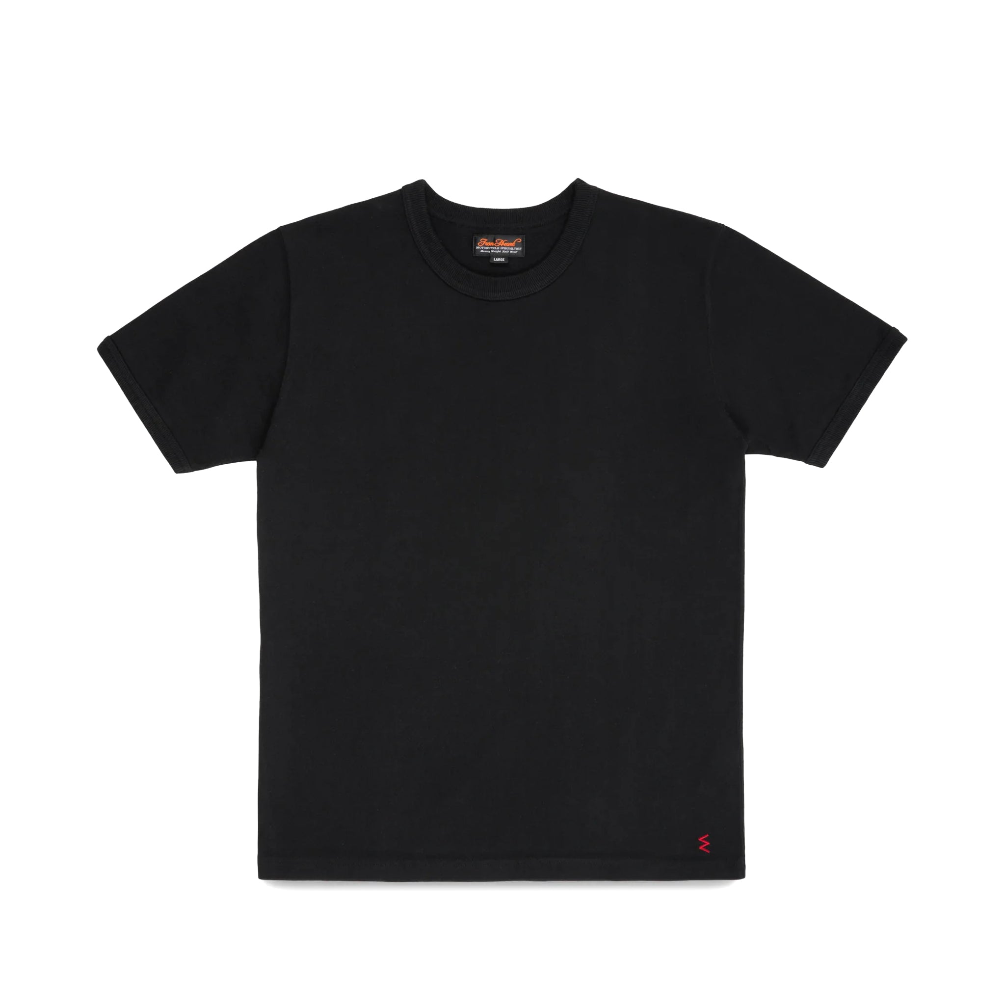 IHT-1600-BLK 11oz Cotton Knit Crew Neck T-Shirt - Black