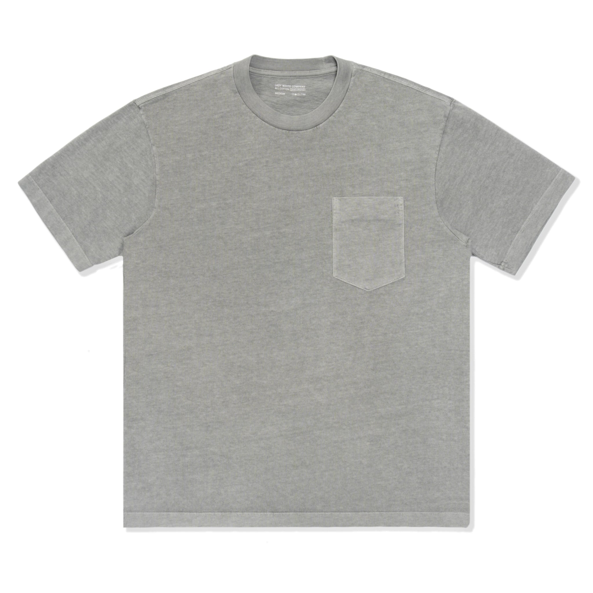 Lady White Co. LW-T103-PIGCHLK Municipal Pocket T-Shirt Pigment