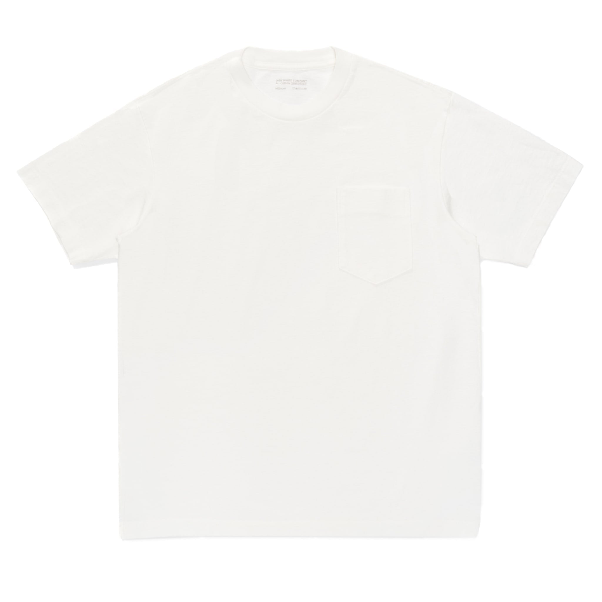 Lady White Co. LW-T103-WHT Municipal Pocket T-Shirt White | BlackBlue