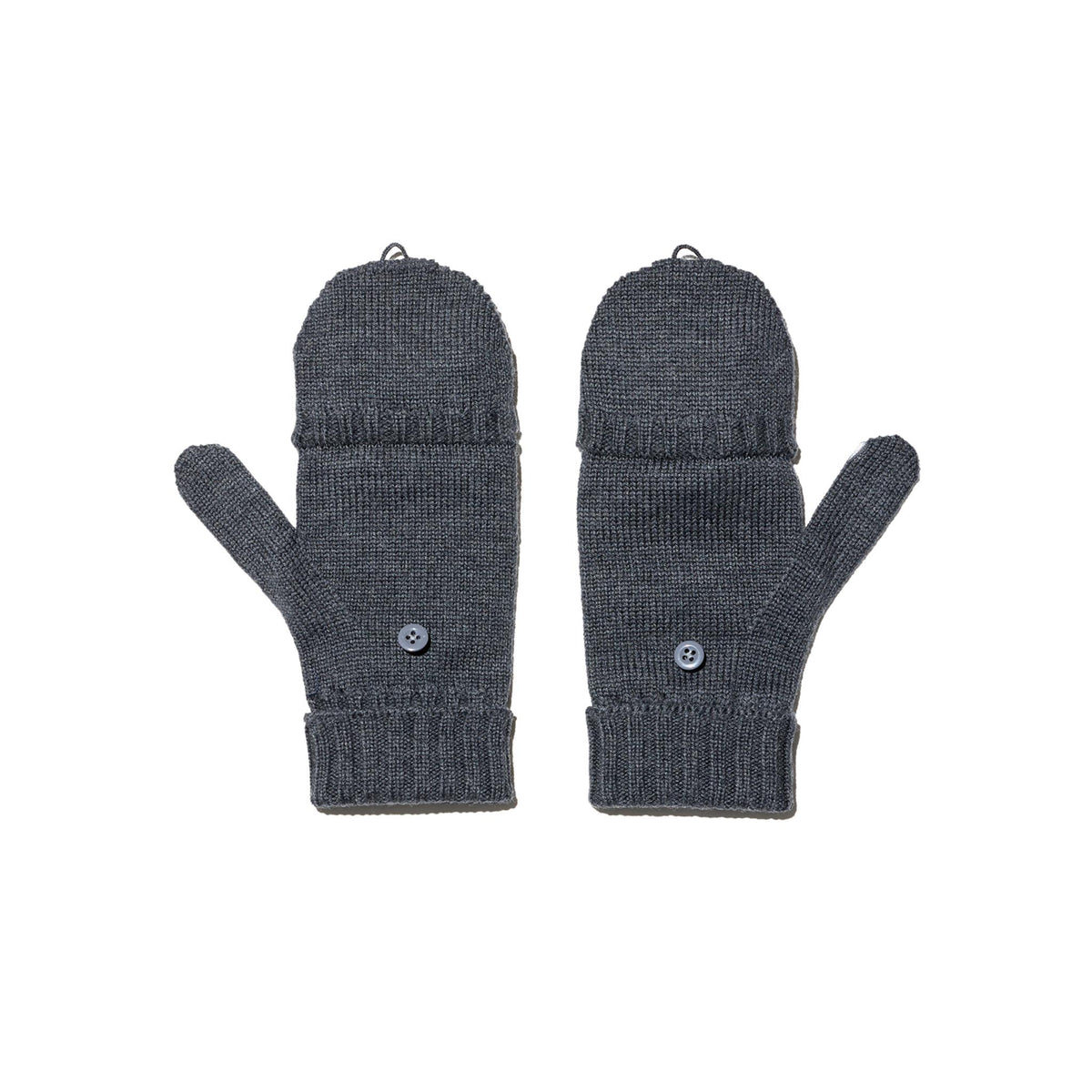 Mitten - Charcoal Merino Wool
