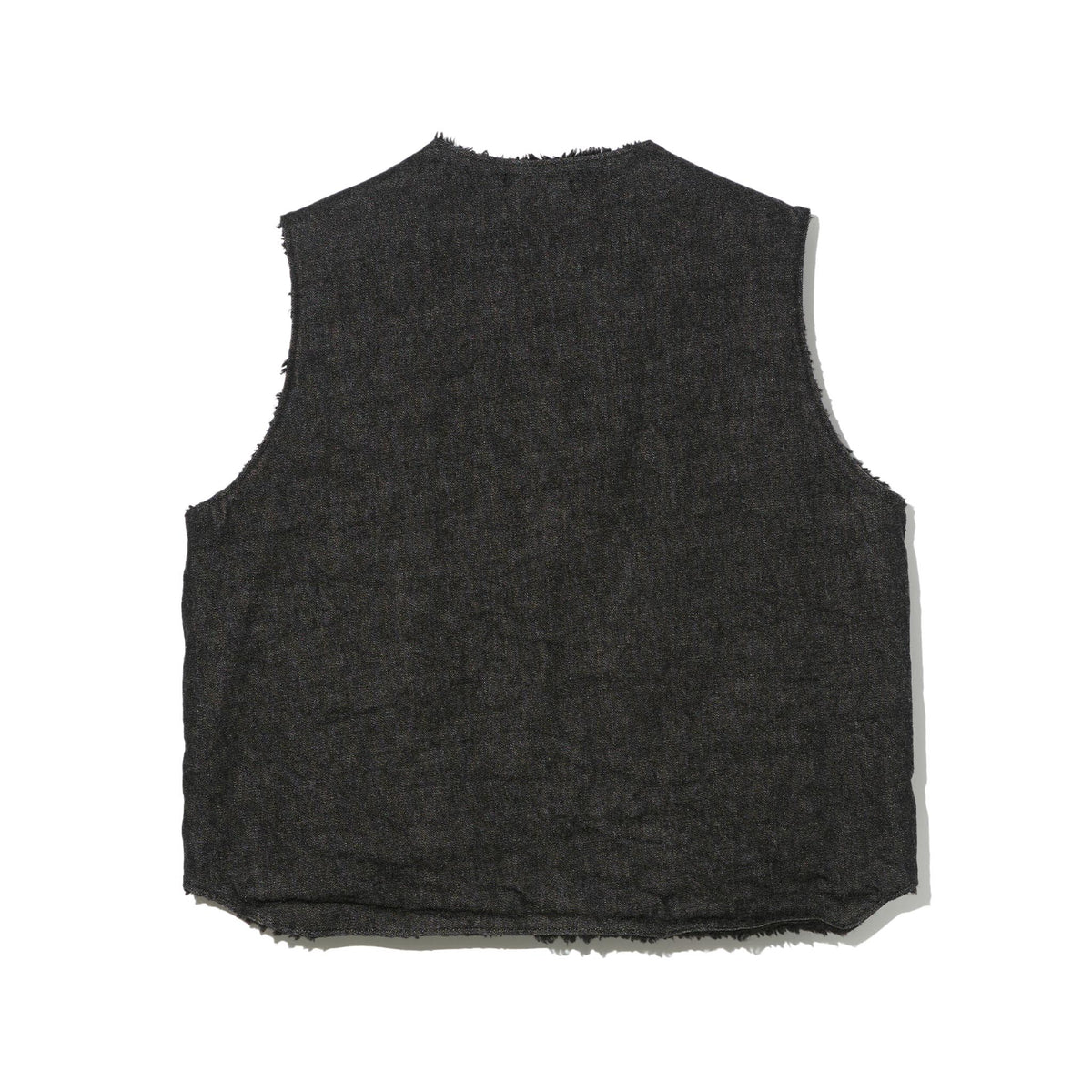 Over Vest - Black Cotton Cone Denim