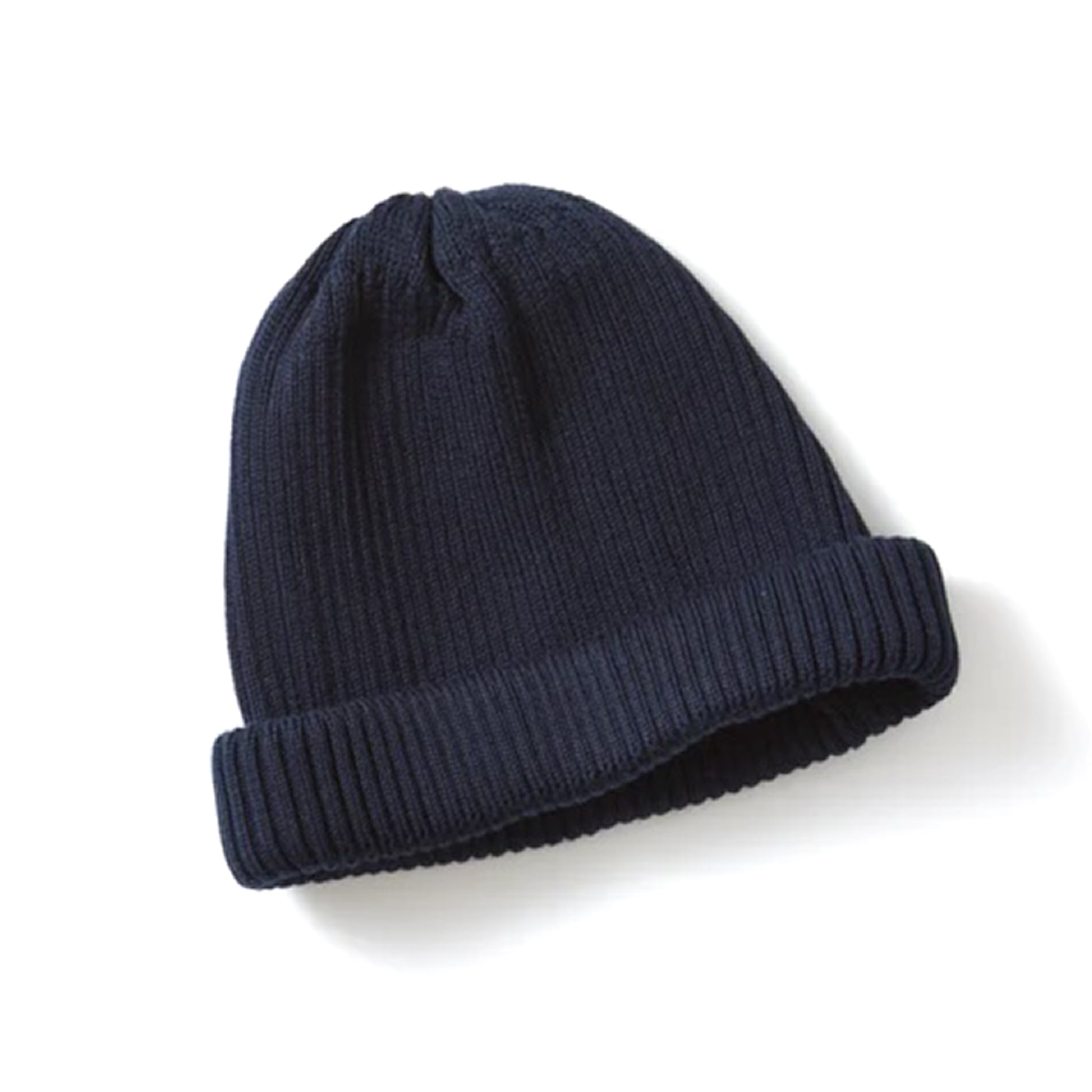 R5021 Cotton Roll Up Beanie - D. Navy