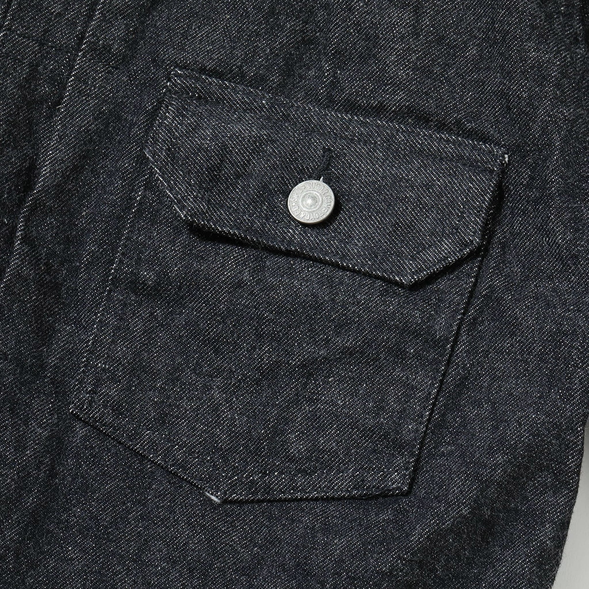 SC15650 14.25oz Black Selvedge Denim Jacket 1953 Model