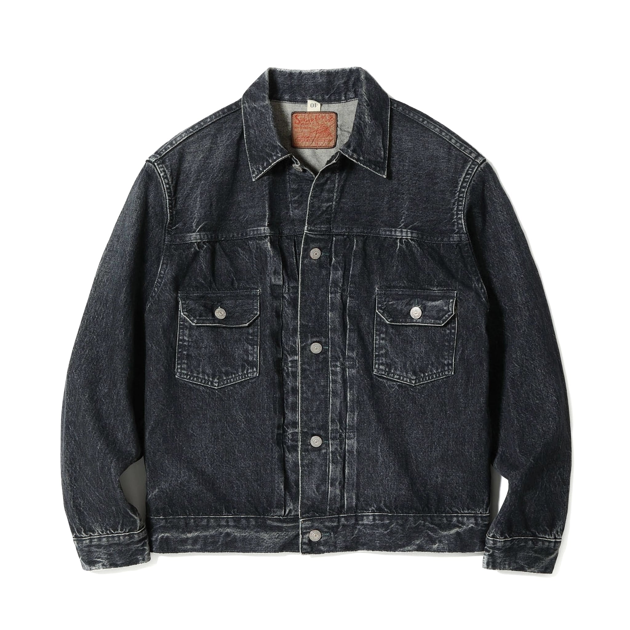 SC15650H 14.25oz Black Selvedge Denim Jacket 1953 Aged Model