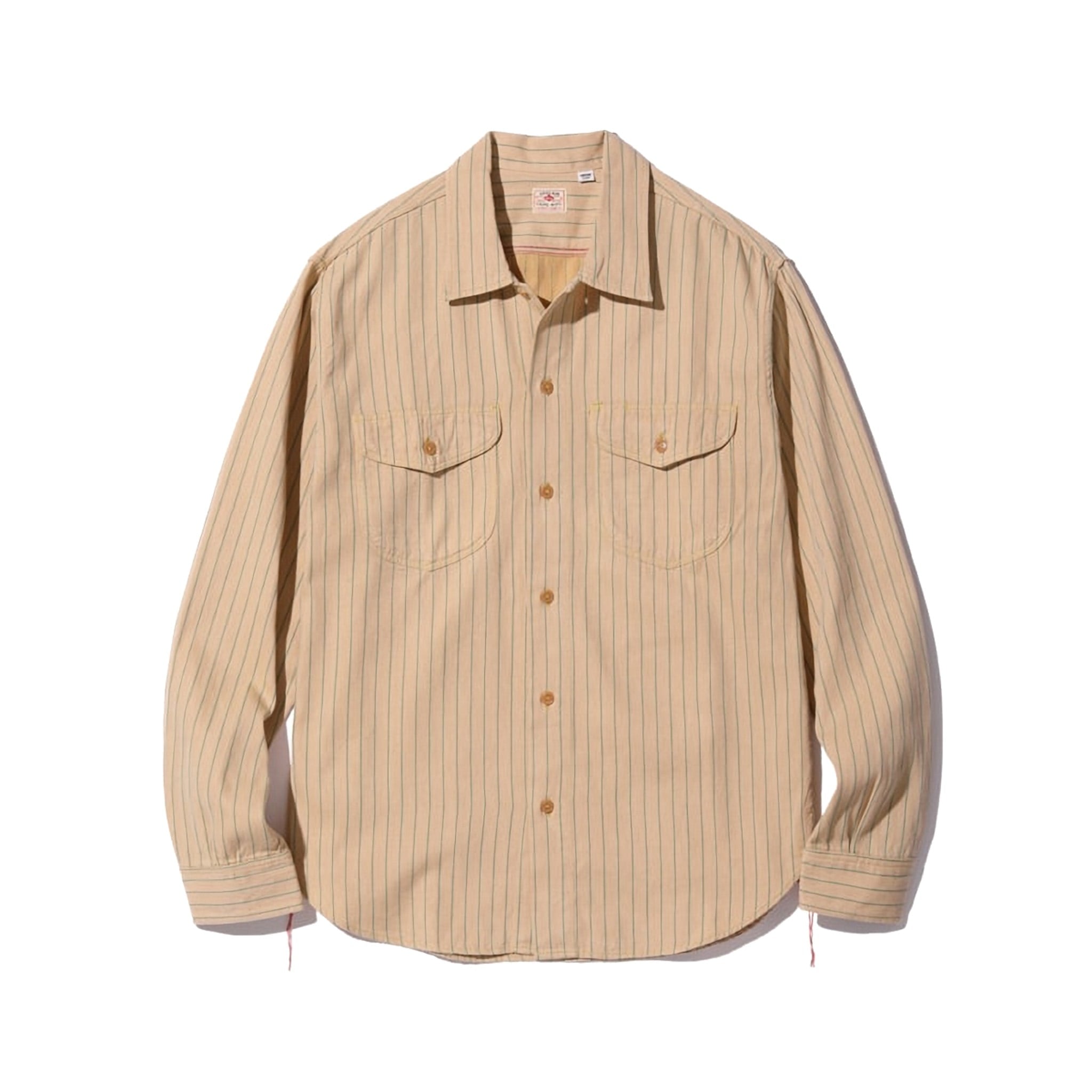 SC28652 Coke Stripe LS Work Shirt - Beige