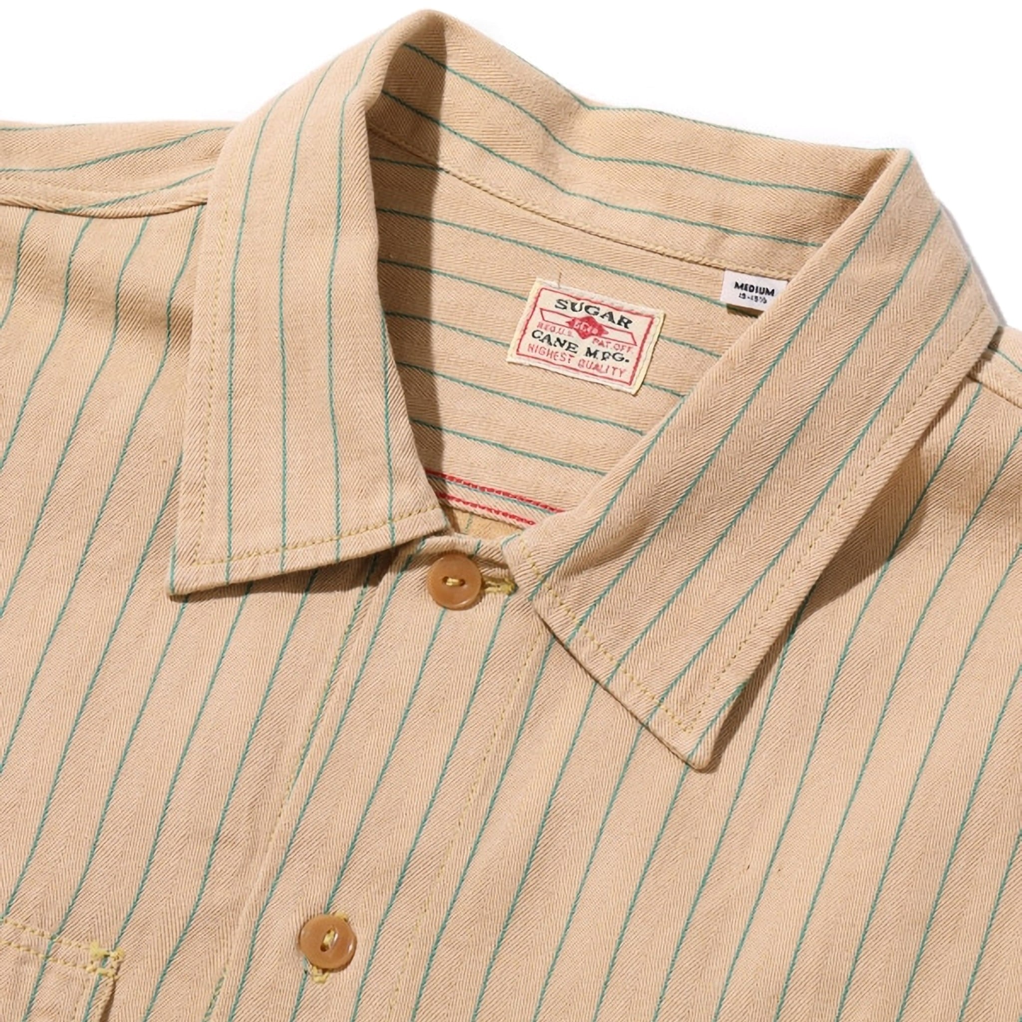 SC28652 Coke Stripe LS Work Shirt - Beige