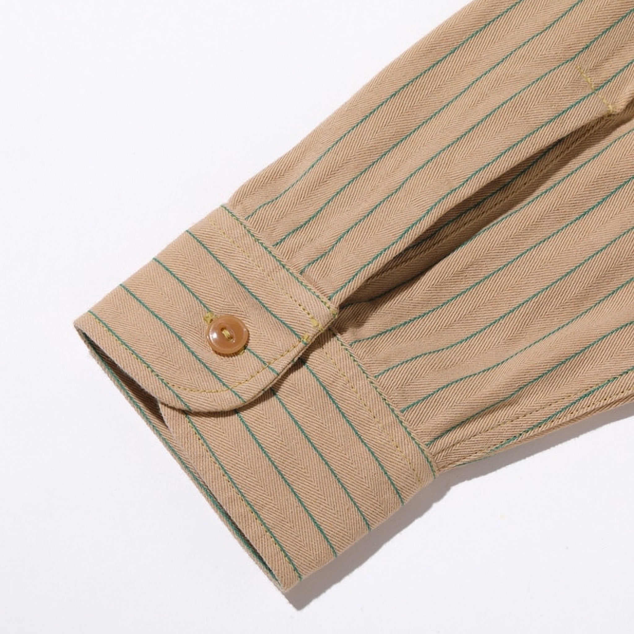 SC28652 Coke Stripe LS Work Shirt - Beige