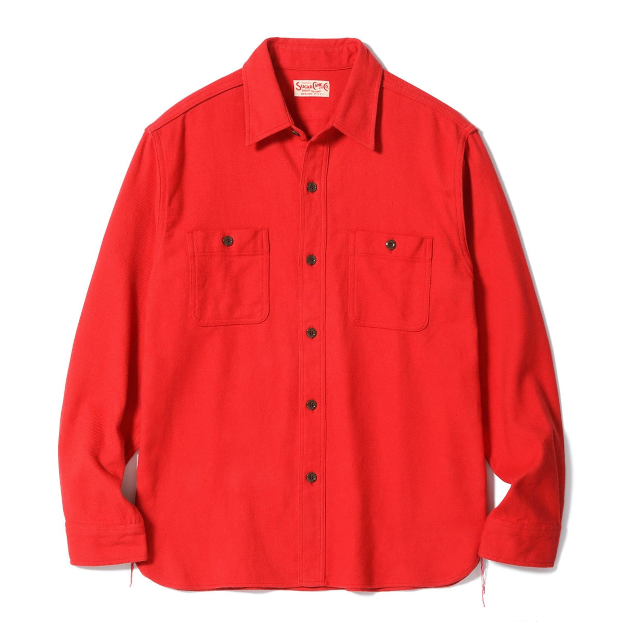 SC29560 Cotton Twill Work Shirt - Red