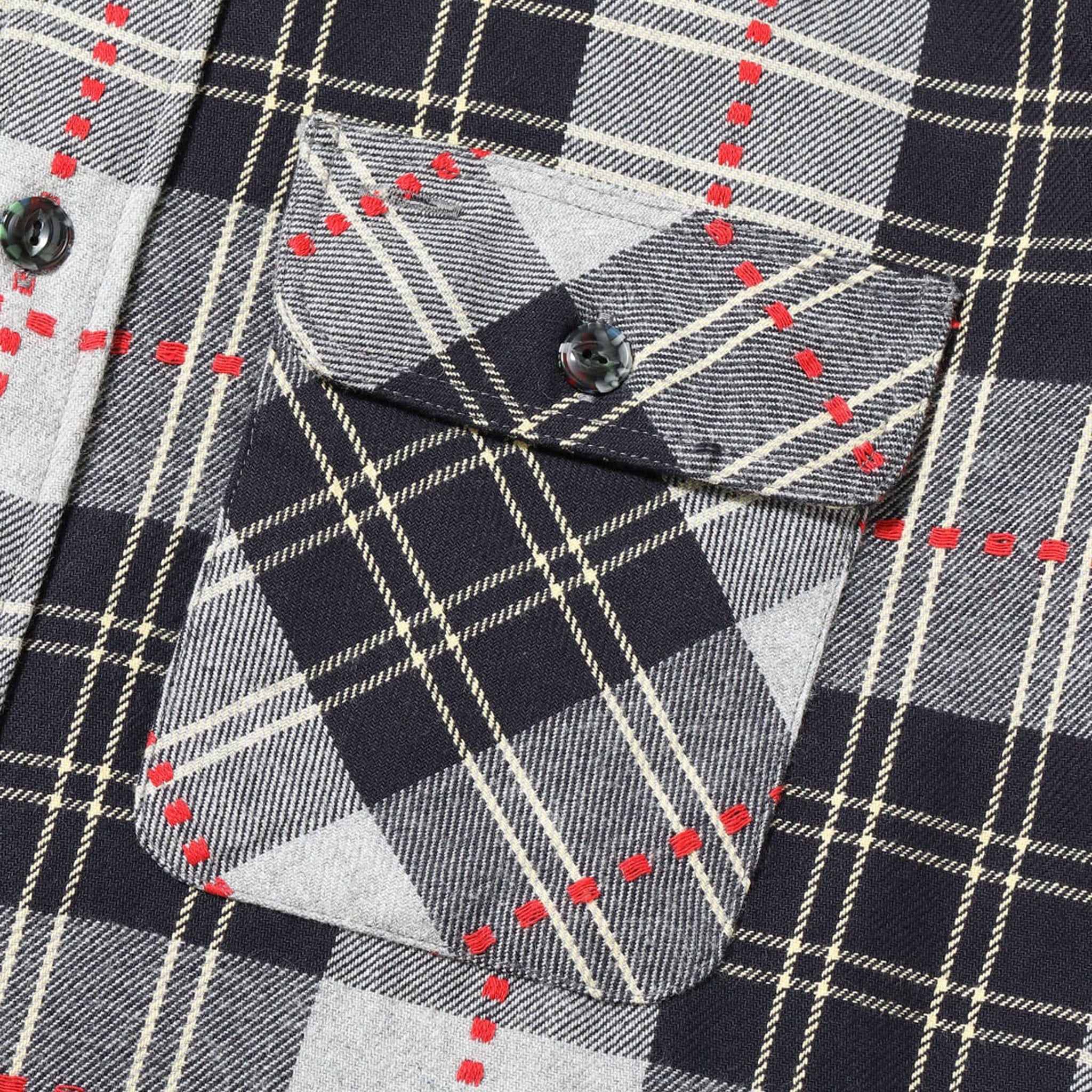 SC29583 Fiction Romance Dobby Check Work Shirt - Grey